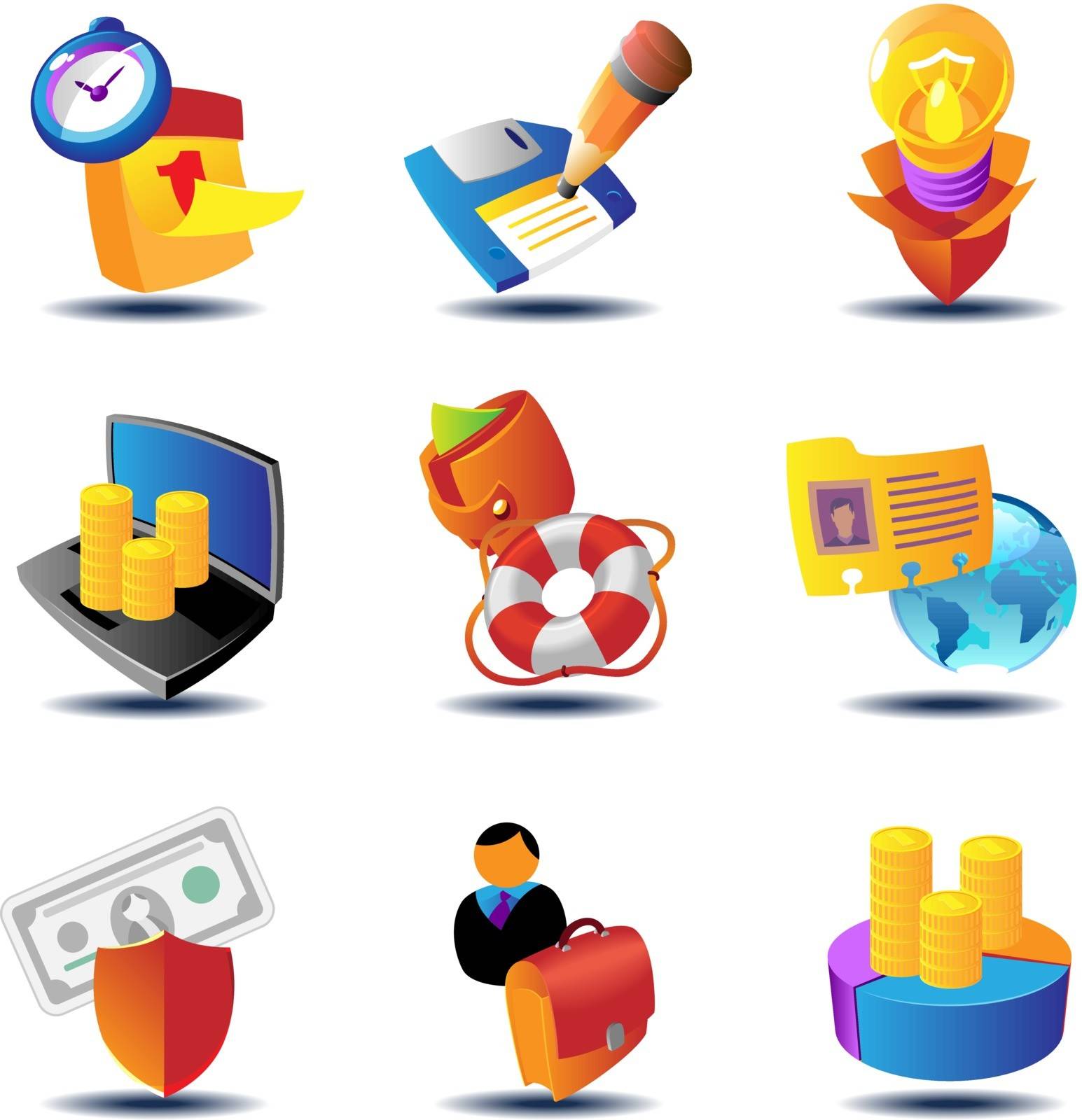 Business metaphor icons. Vector illustration concept.