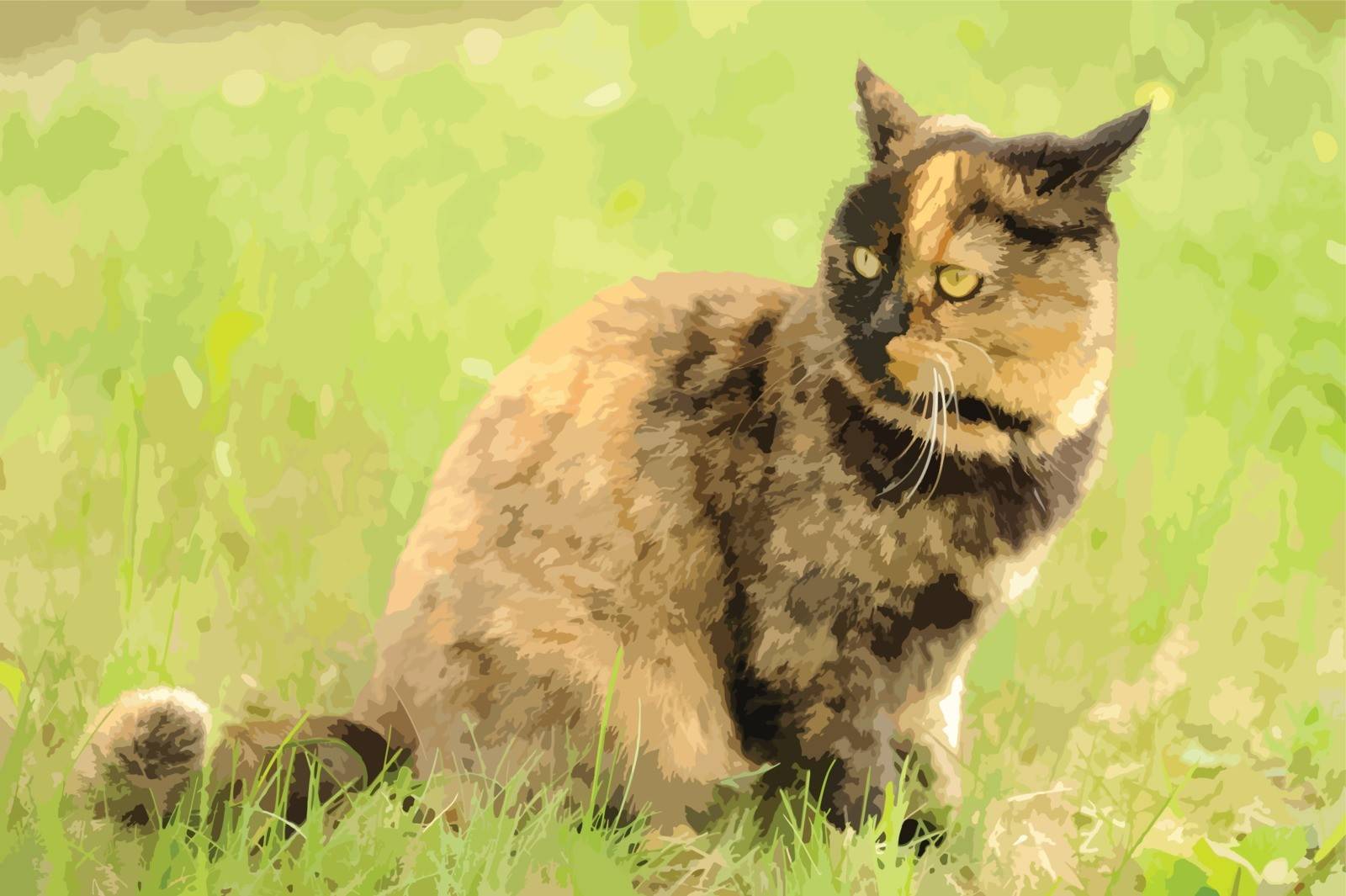 A vector illustration of cat