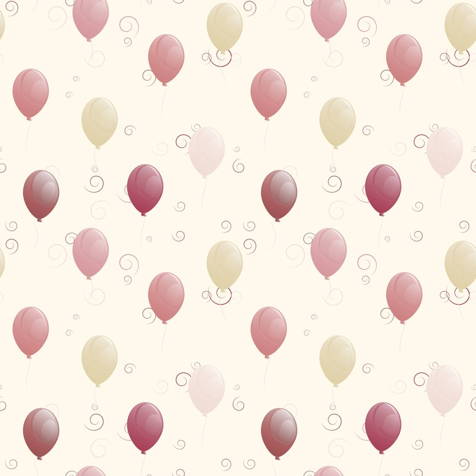 balloons seamless texture. used as fill pattern, backdrop. beige background