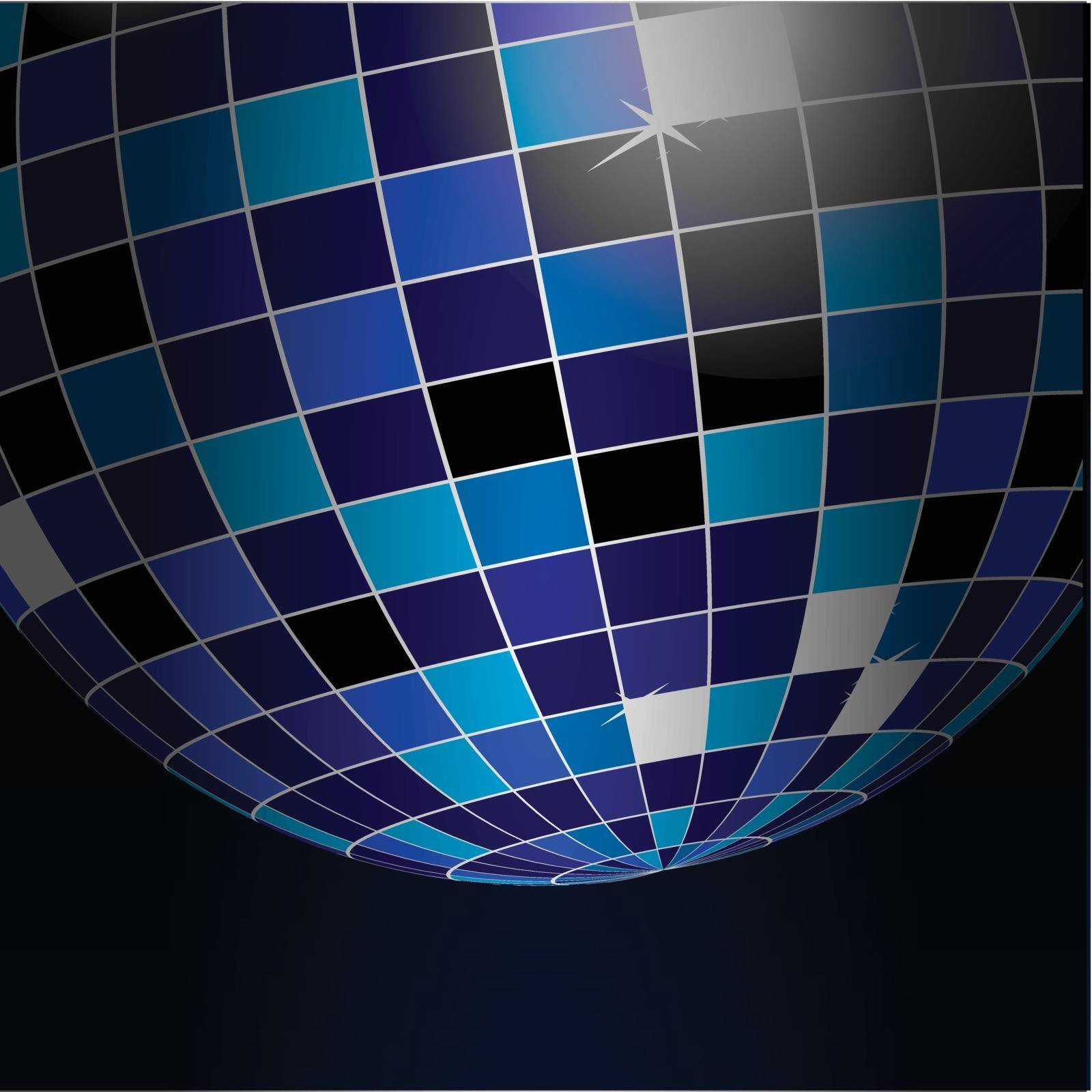 vector illustration of a disco ball
