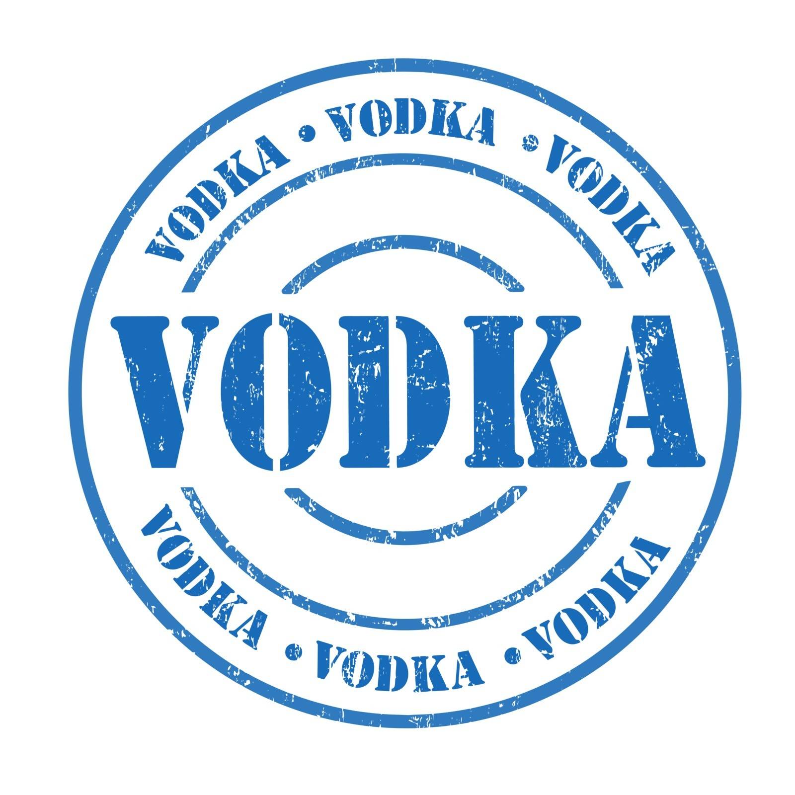 Vodka grunge rubber stamp on white, vector illustration