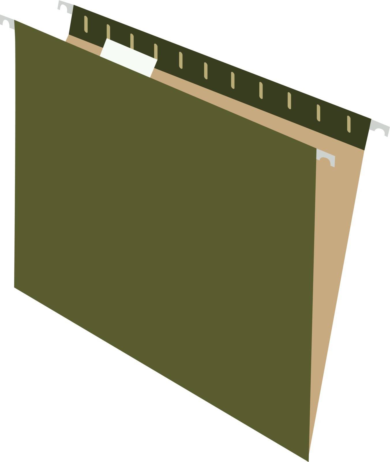 Envelope for storage of archival documents. Vector illustration.
