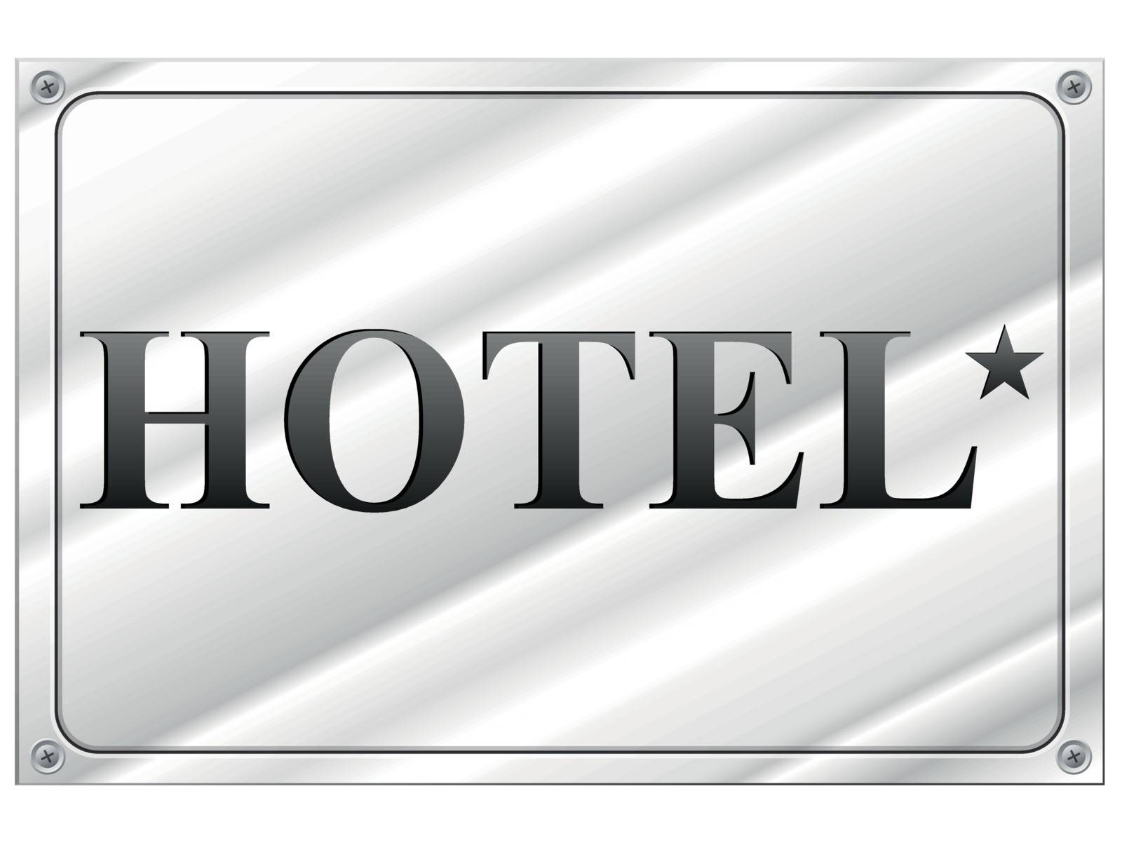 vector illustration of hotel panel on white background
