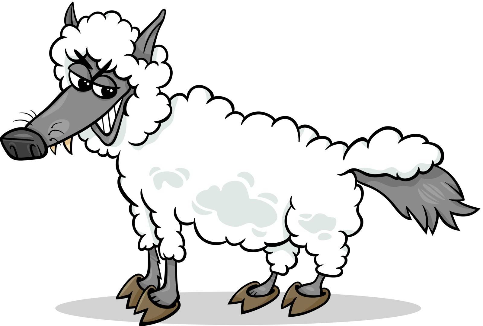 wolf in sheeps clothing cartoon by izakowski