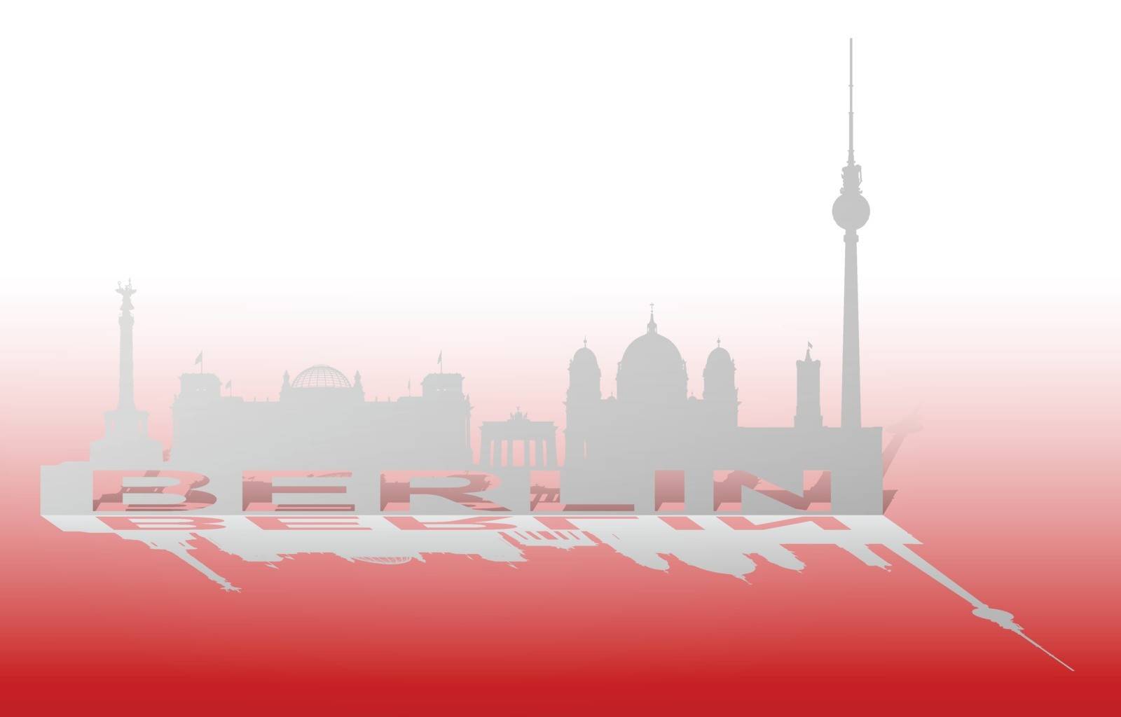An abstract vector illustration of the Cityscape of Berlin.