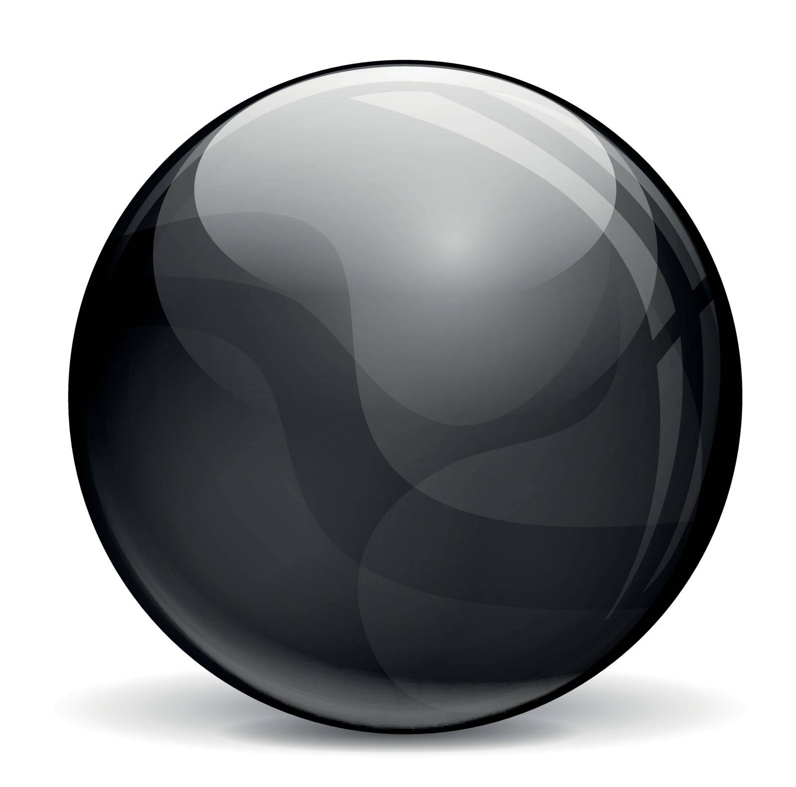 Vector illustration of black bubble on white background