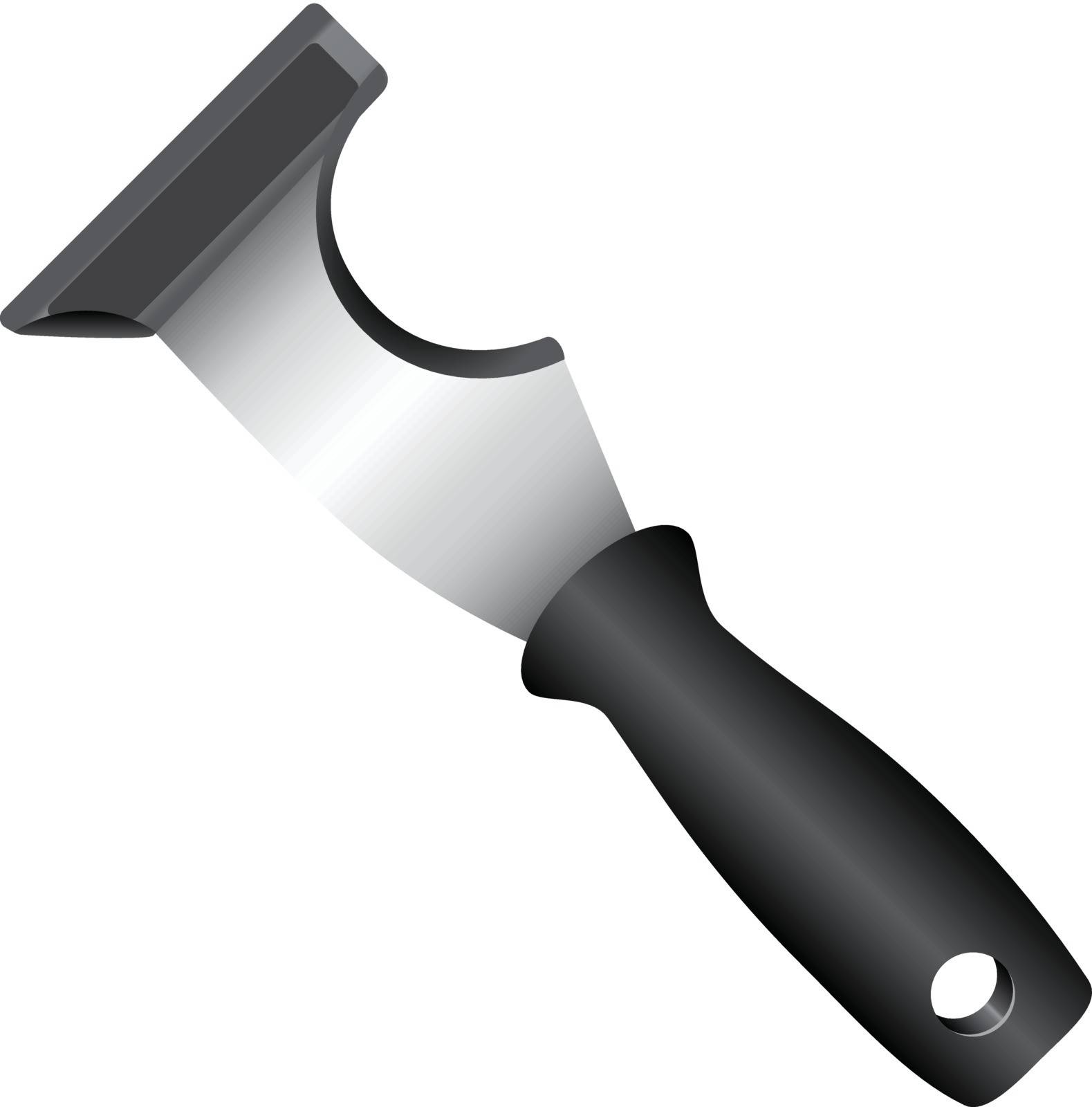 Multifunctional tool painter used for stripping, cutting and other things. Vector illustration.