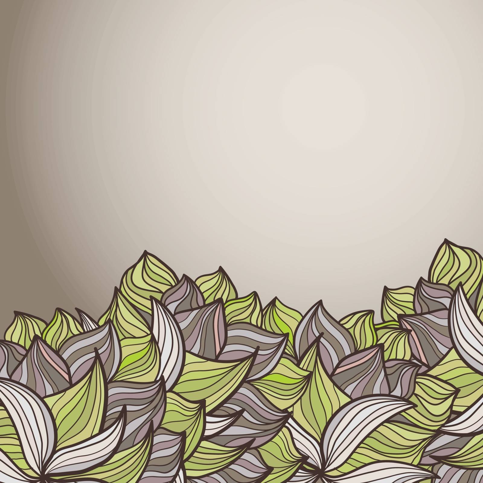abstract background of petals and waves. Plant elements. Use as a backdrop, greeting card. You can put text on top
