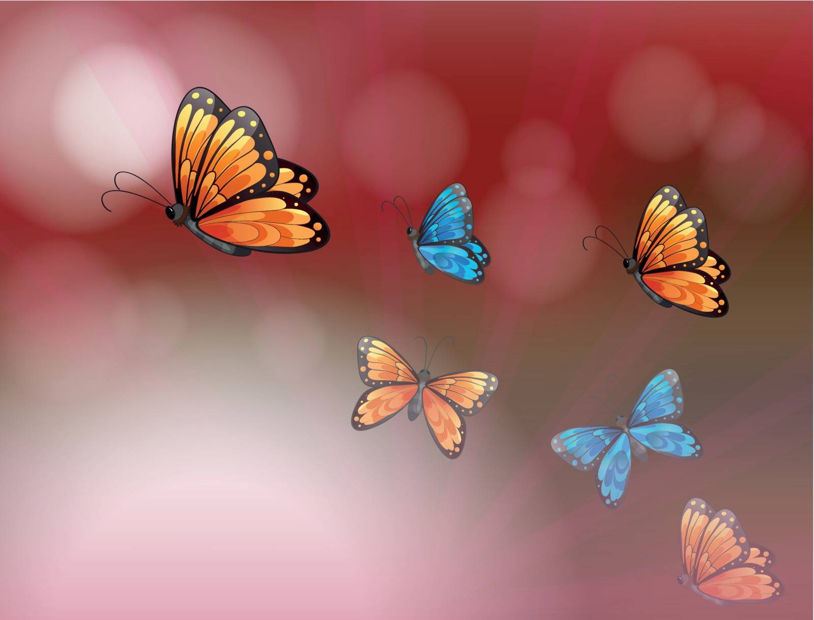 Illustration of a paper with butterflies