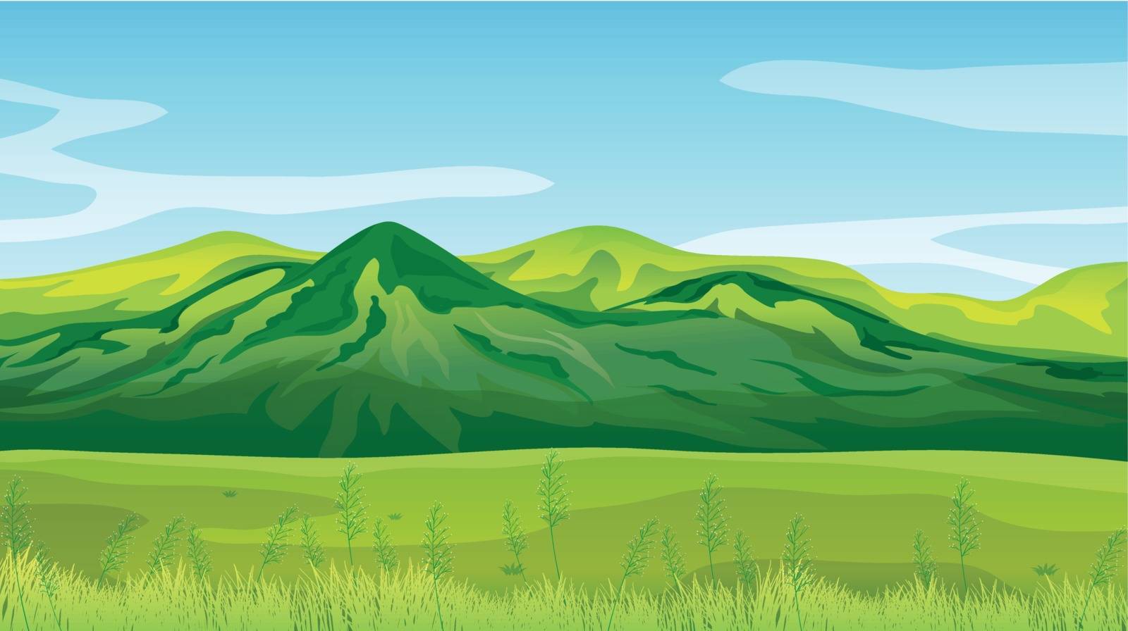 Illustration of the high mountains