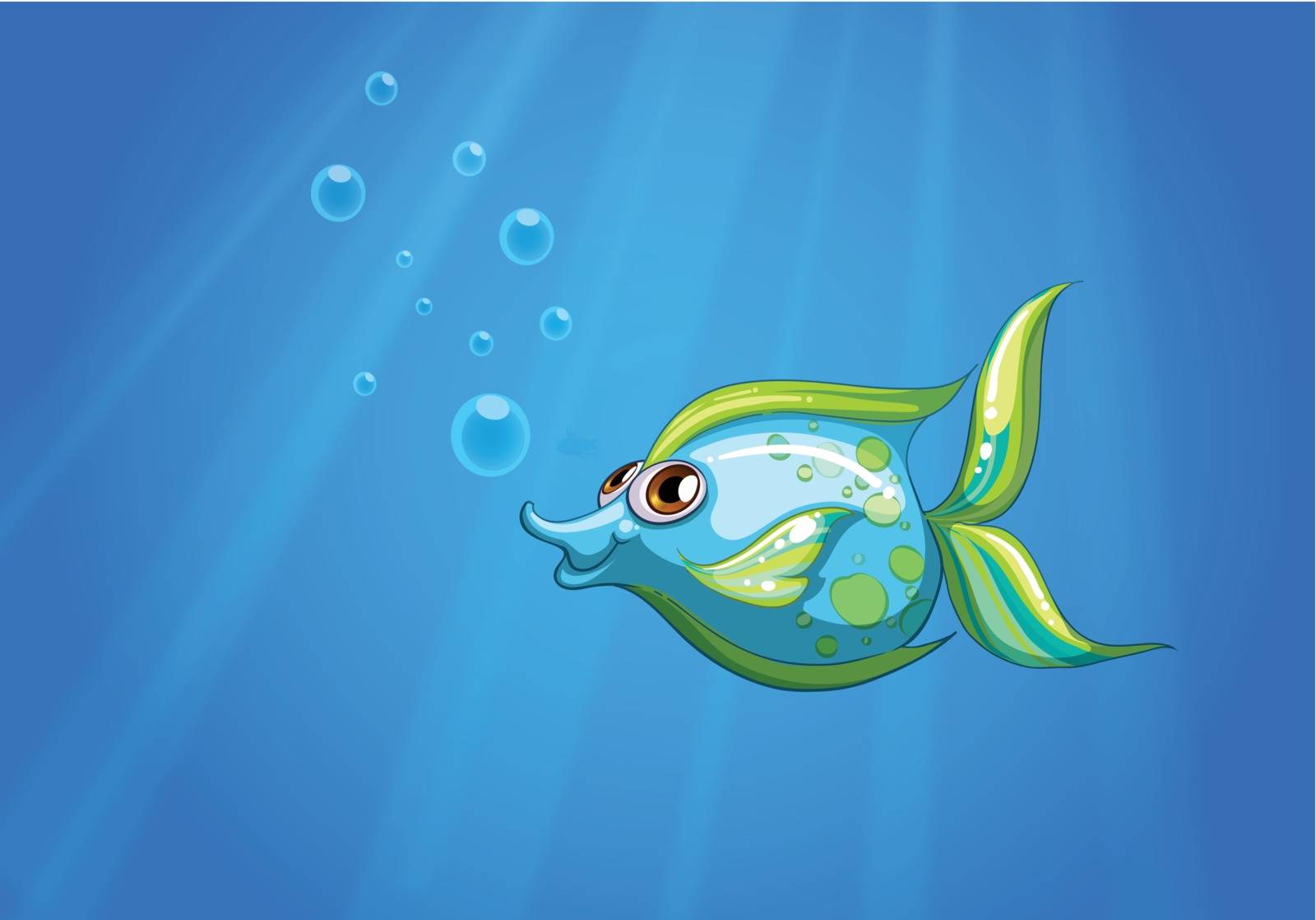 Illustration of an aqua marine fish