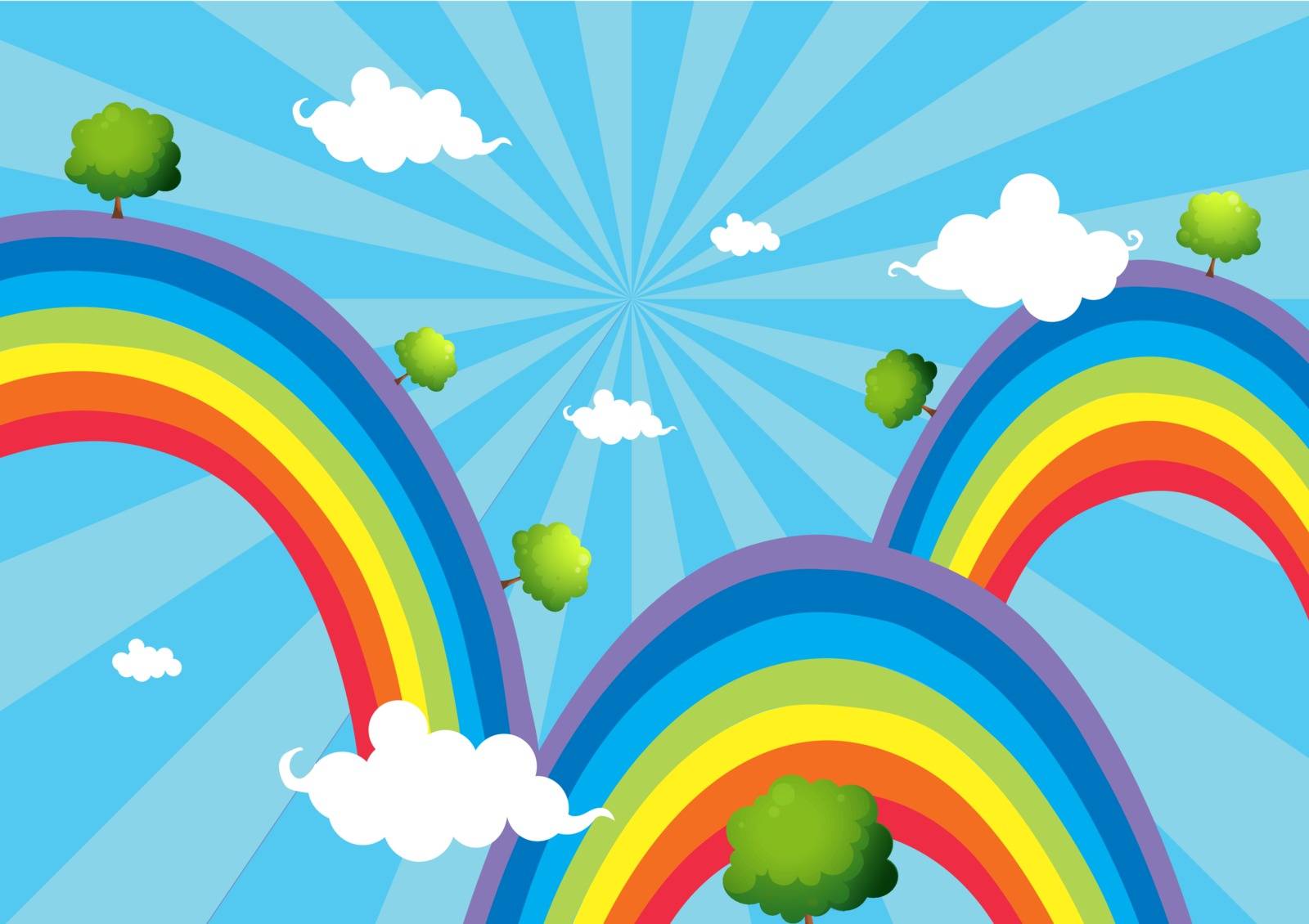 Illustration of the three rainbows