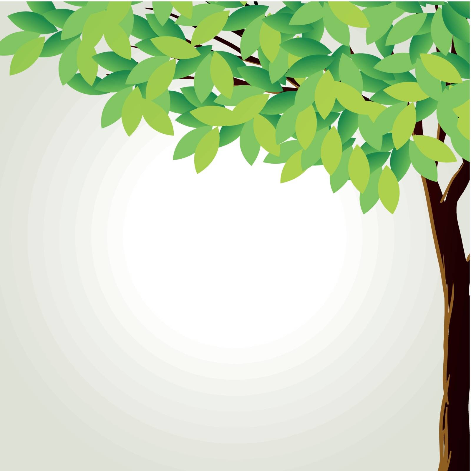 Illustration of a tall tree on a white background