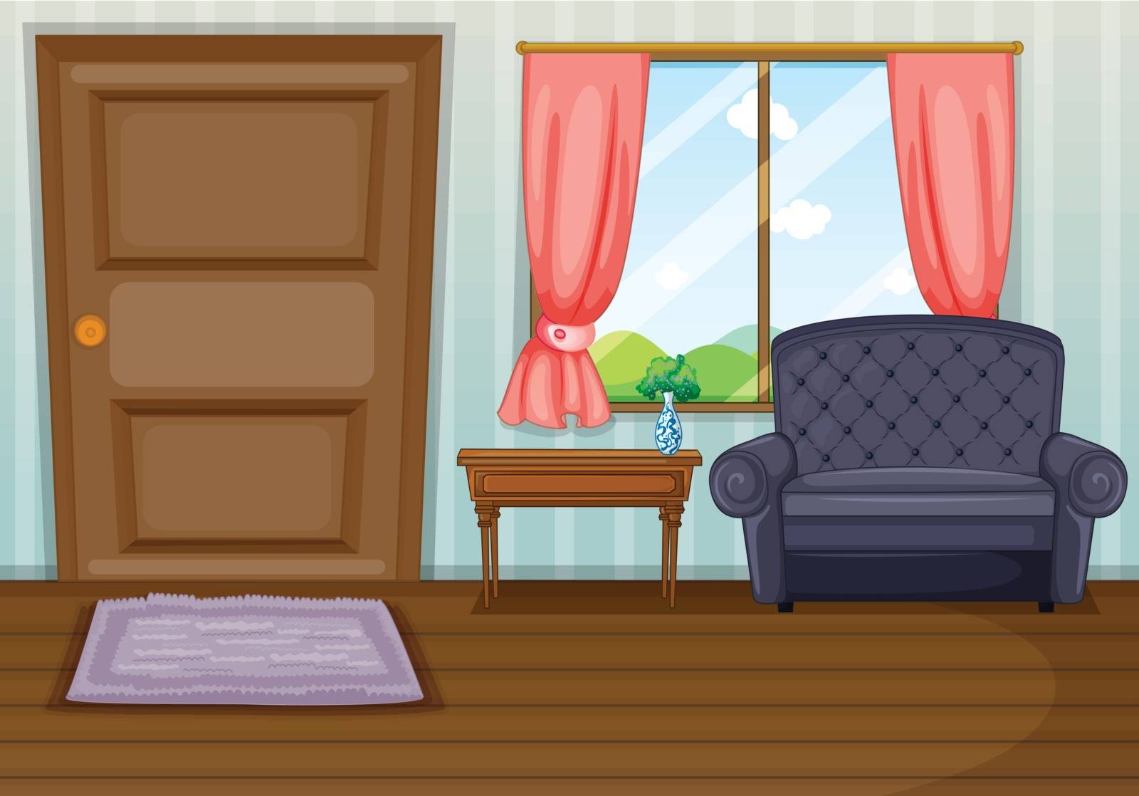 Illustration of a clean living room