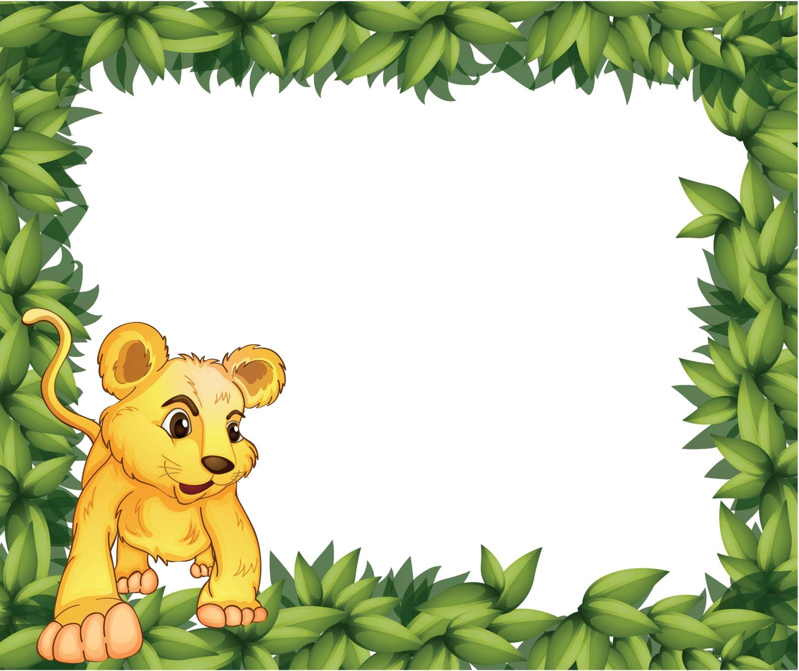 Illustration of a frame with an animal