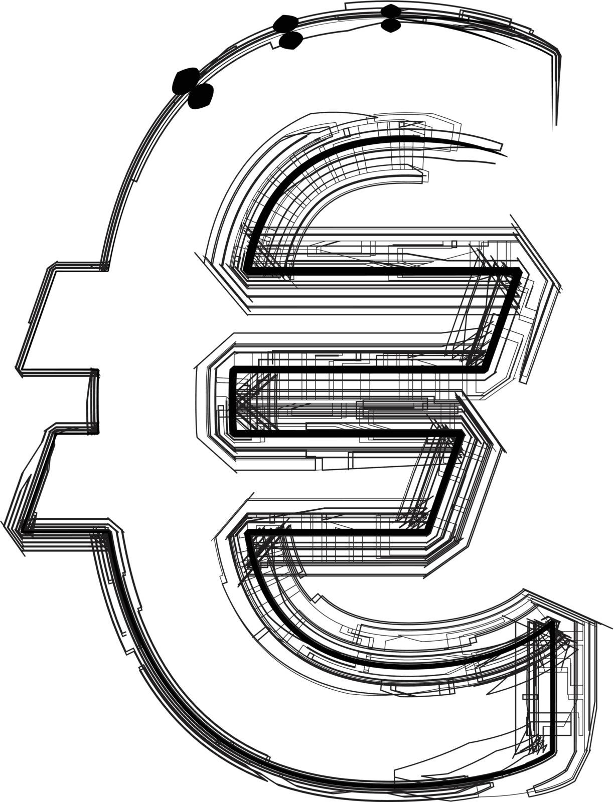 technological font symbol