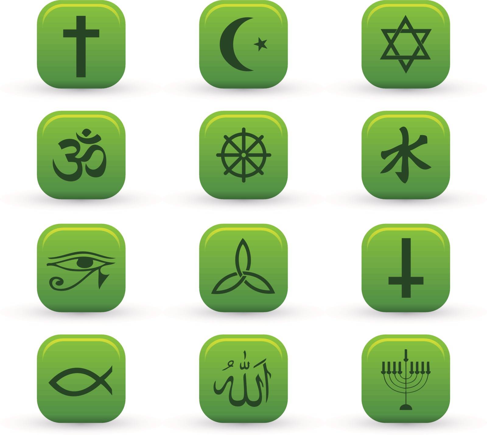vector set of religious signs
