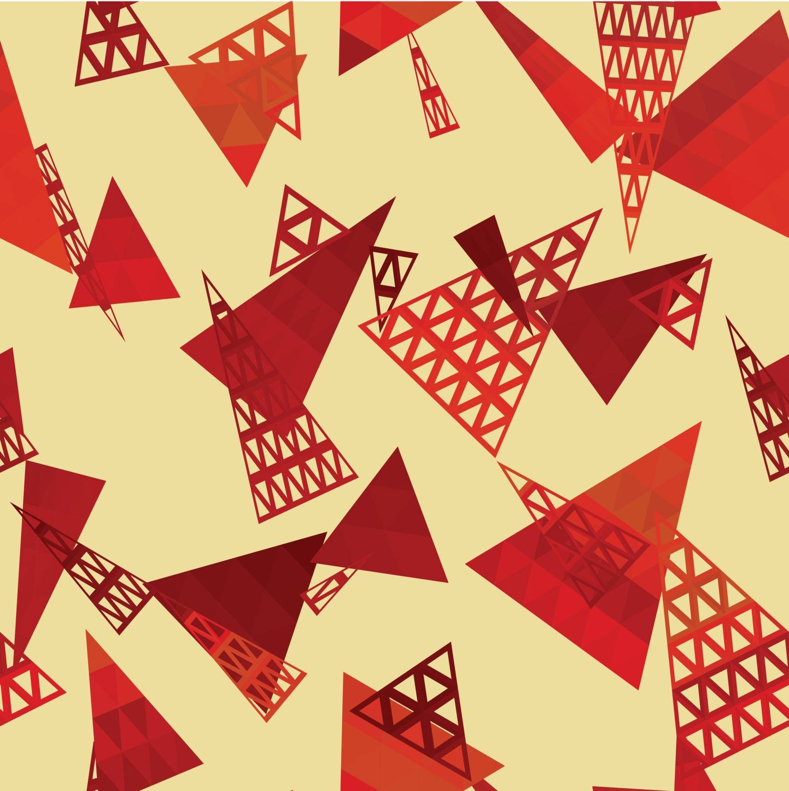 Retro pattern of geometric shapes by LittleCuckoo