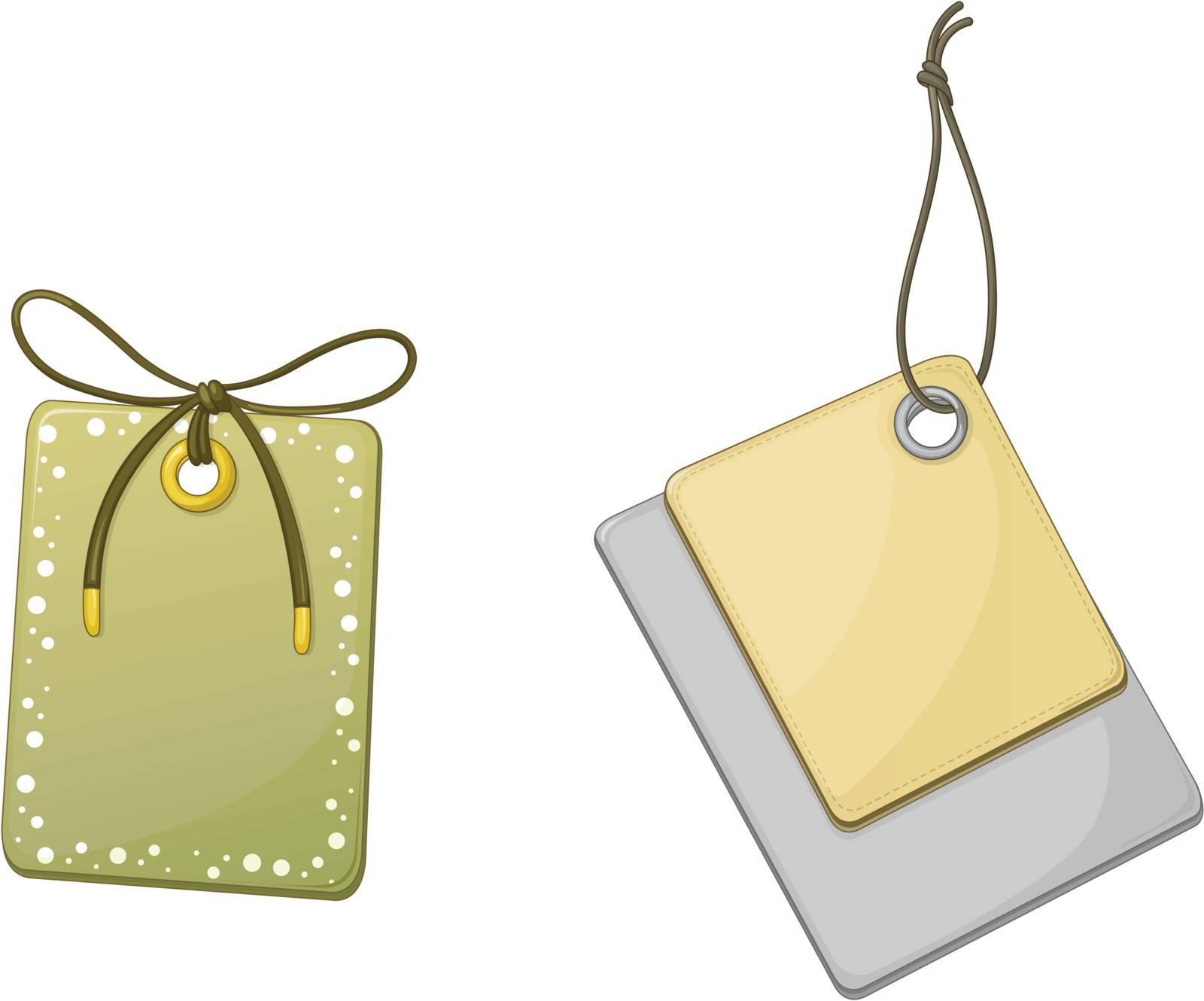 Illustration of price tags on white