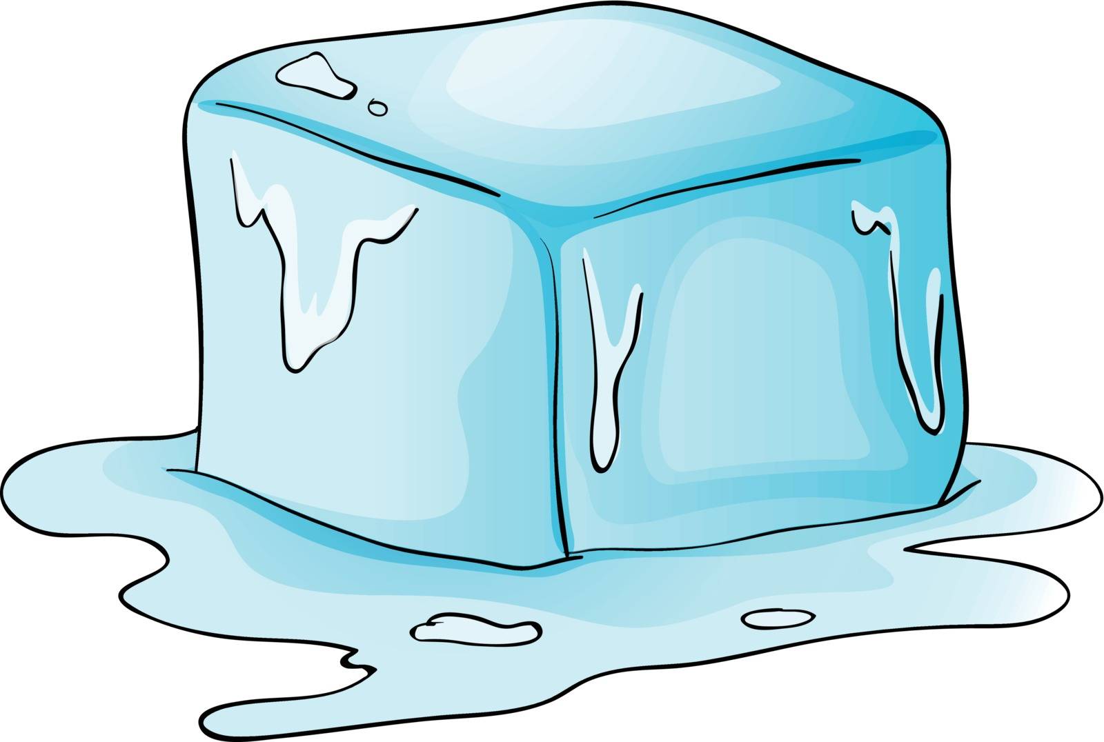 Illustration of a block of ice