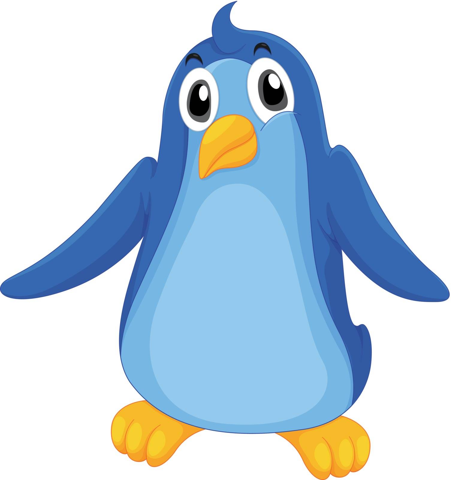 Illustration of a comical penguin