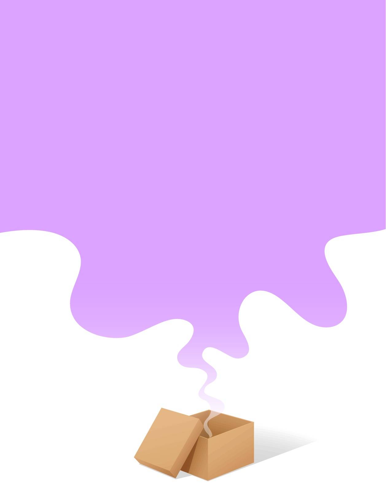 illustration of fumes coming out from a box