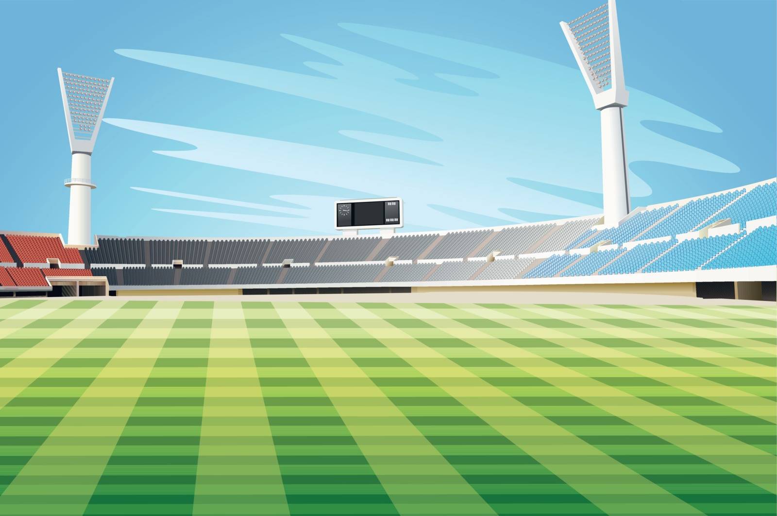 Illustration of an empty stadium