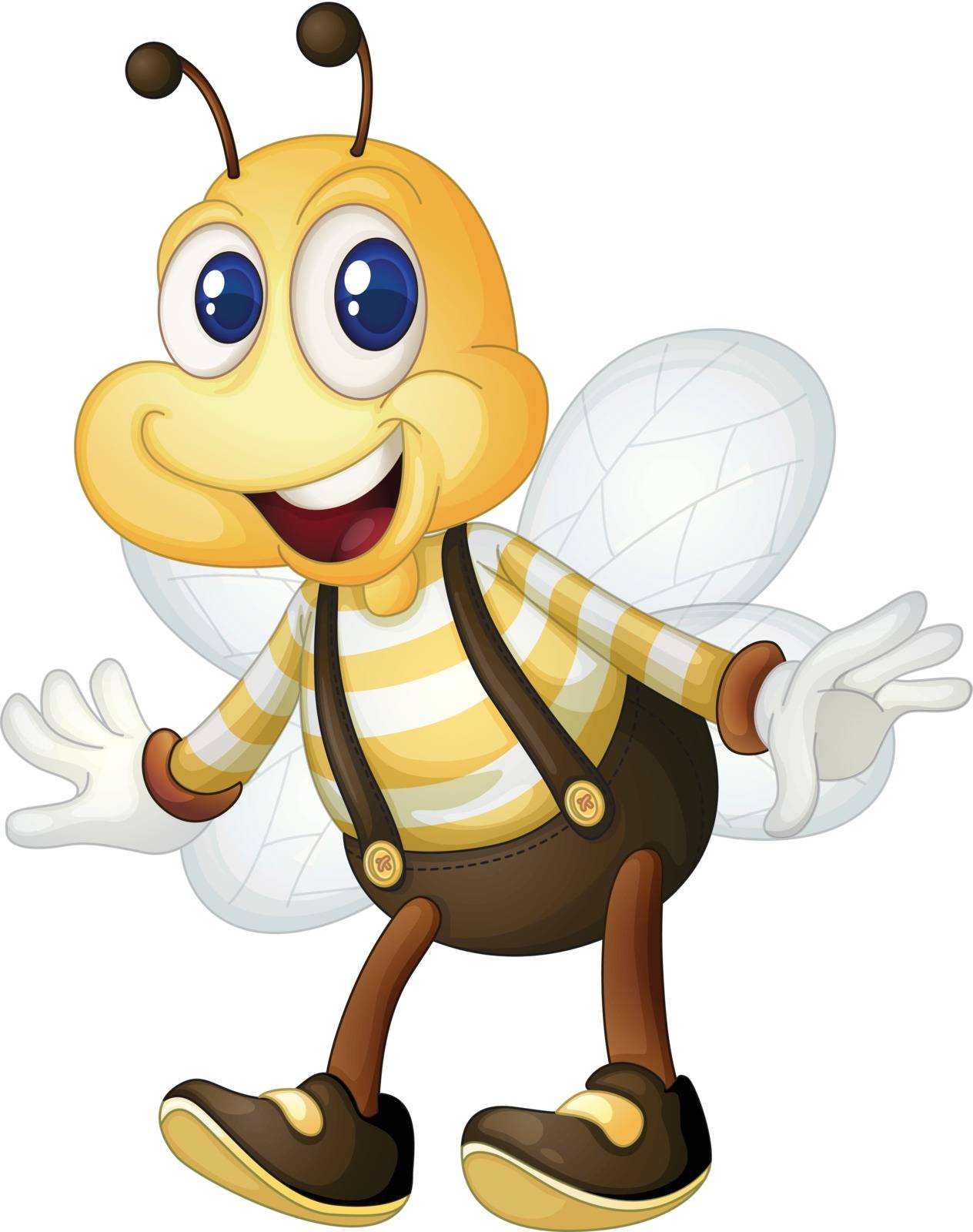 Illustraiton of a comical bee