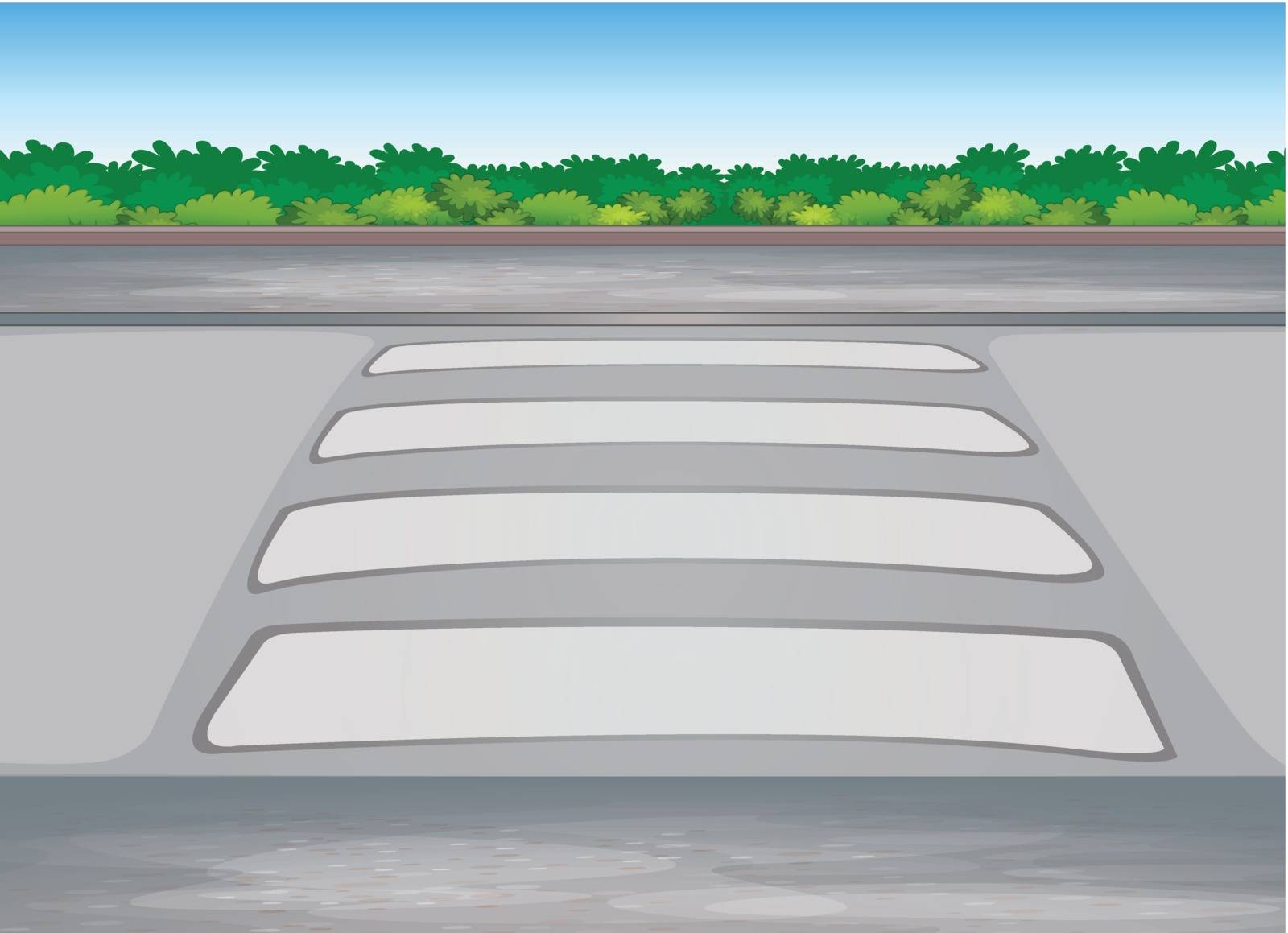 illustration of zebra crssing on a road