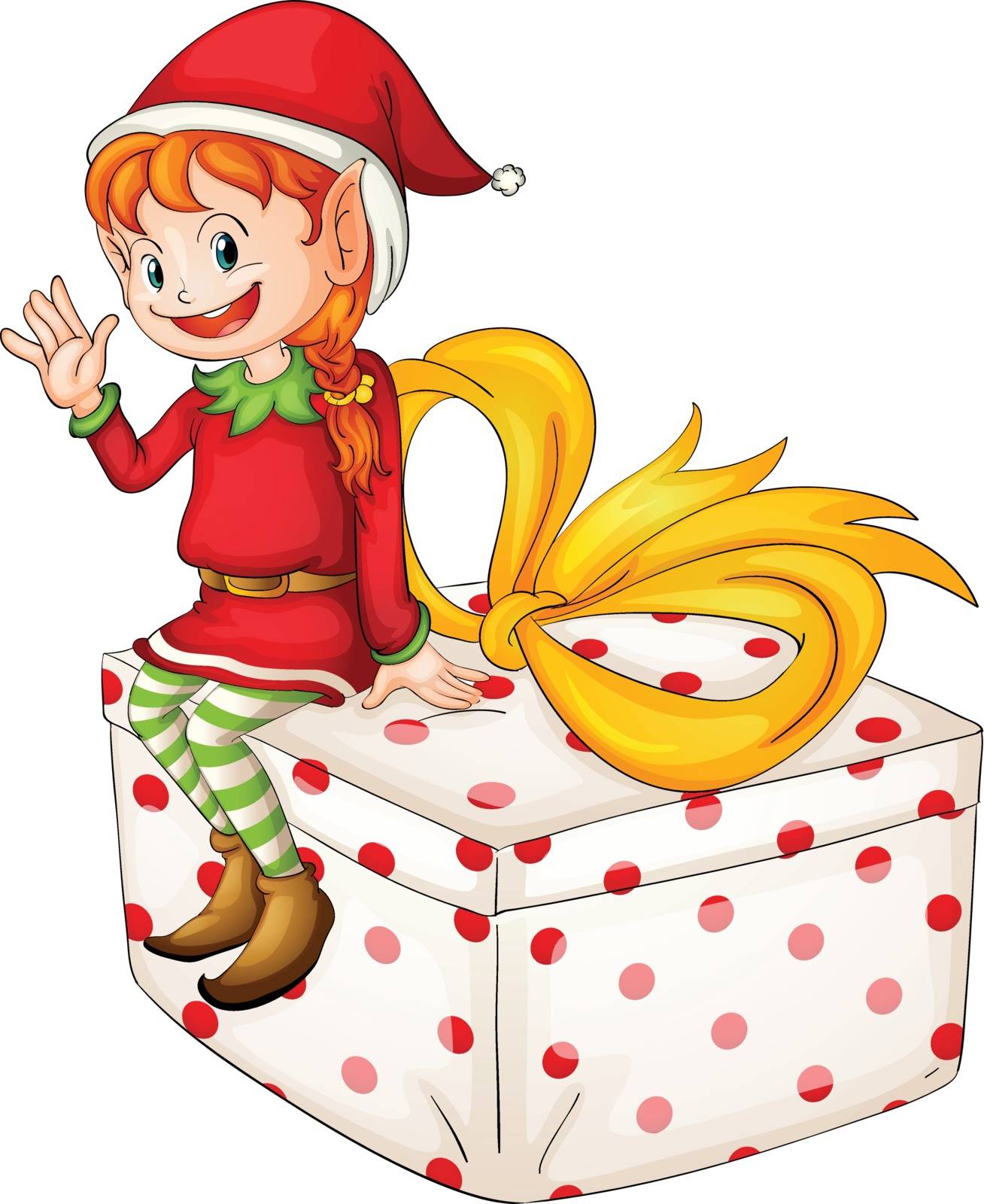 Illustration of a Christmas elf