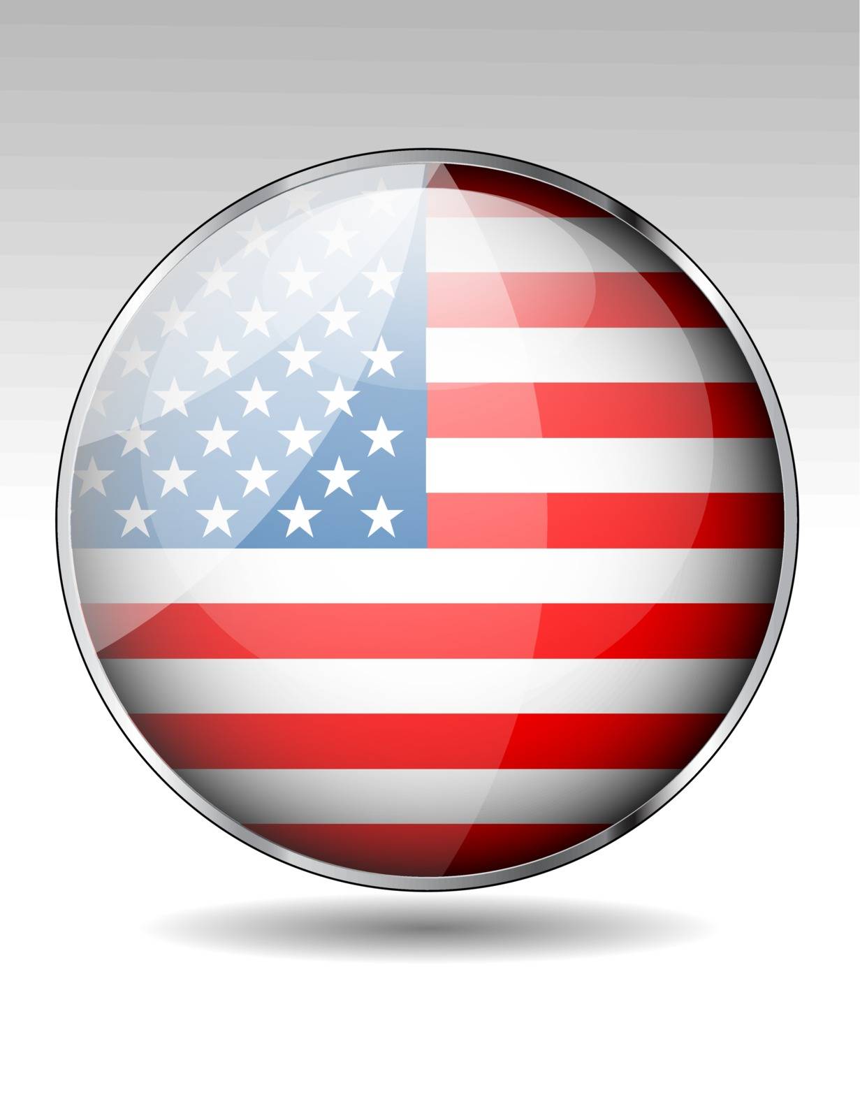 USA flag button