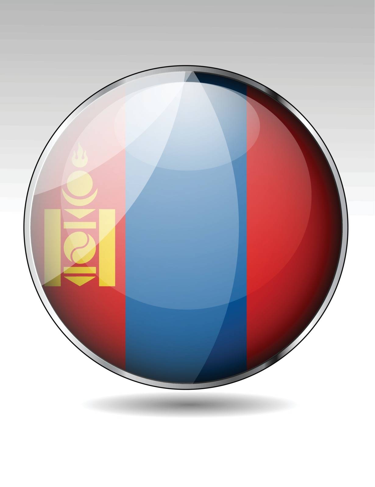 Mongolia flag button by robin2