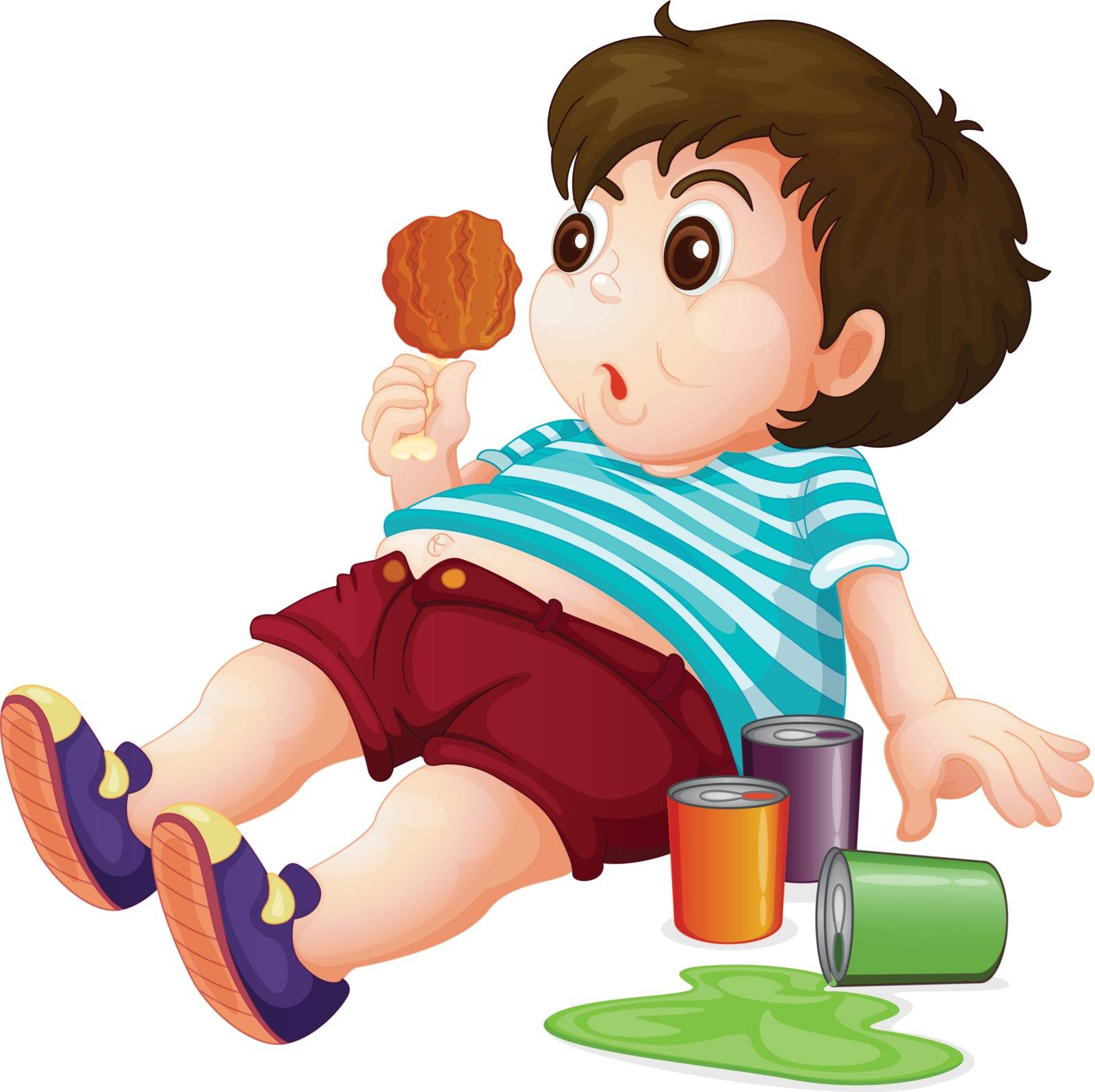 Illustration of a full fat kid