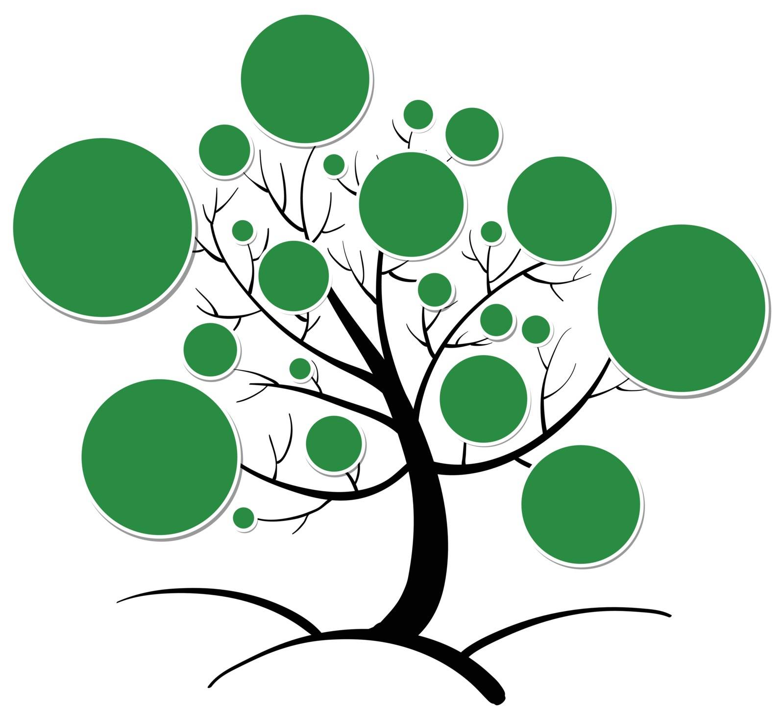 illustration of tree clipart on a white background