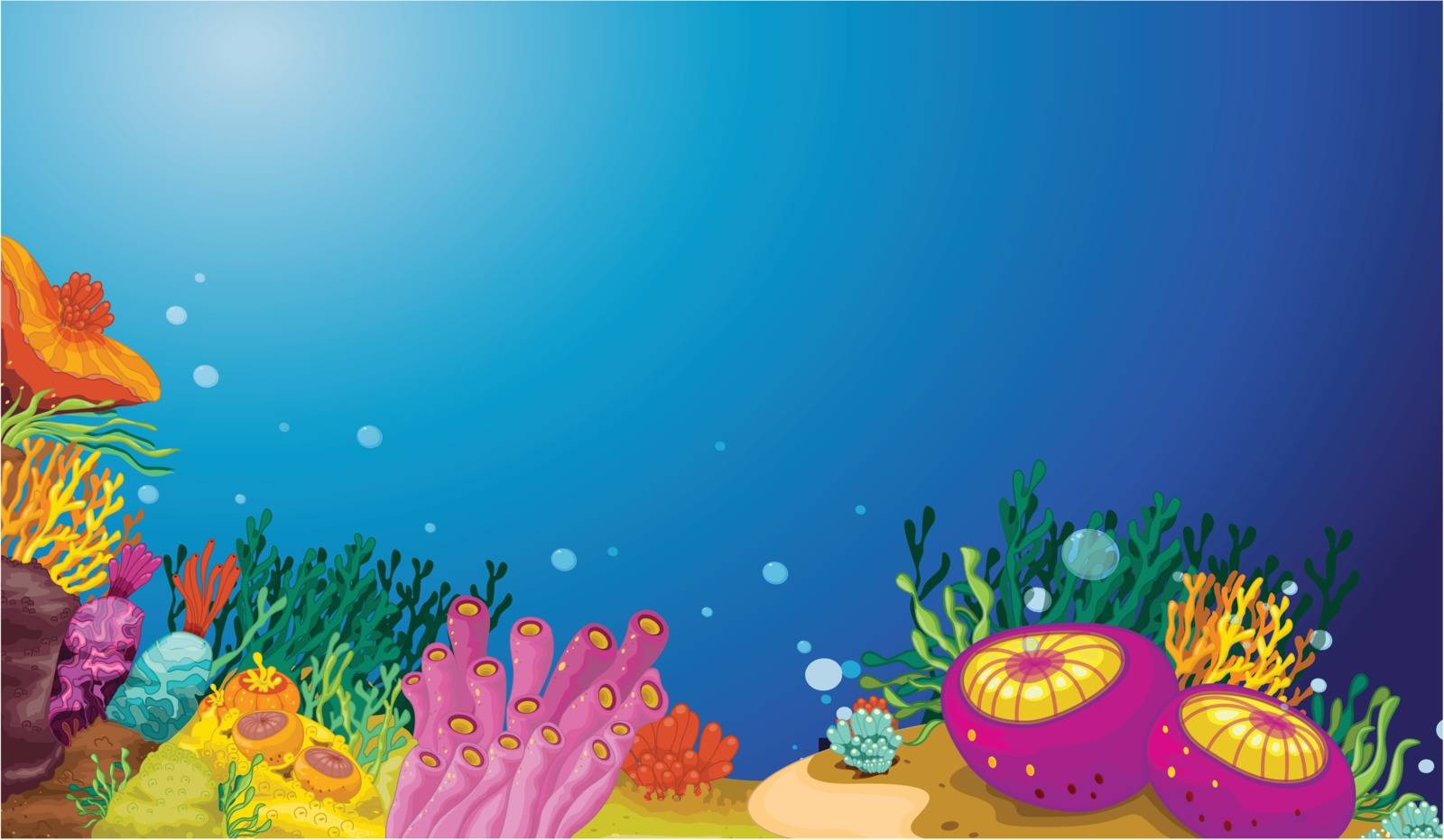 Illustration of an underwater world
