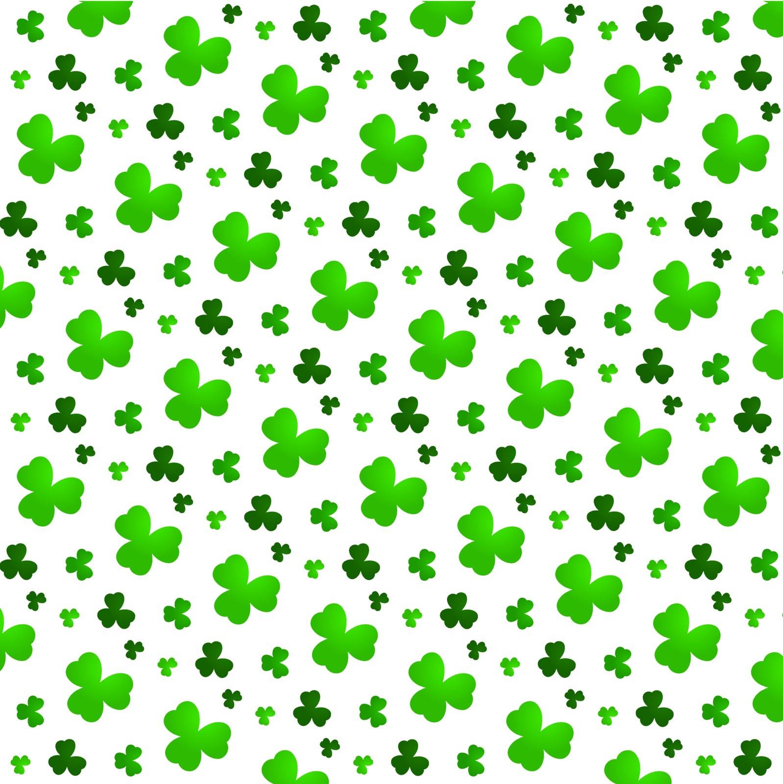 Abstract Seamless Green Clover Background