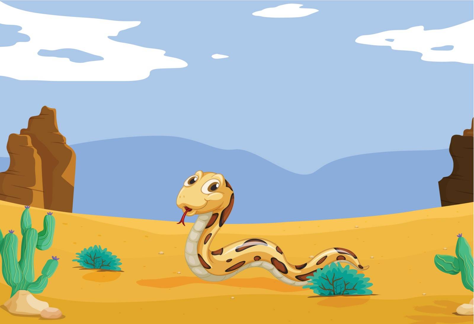 Snake in the desert by iimages