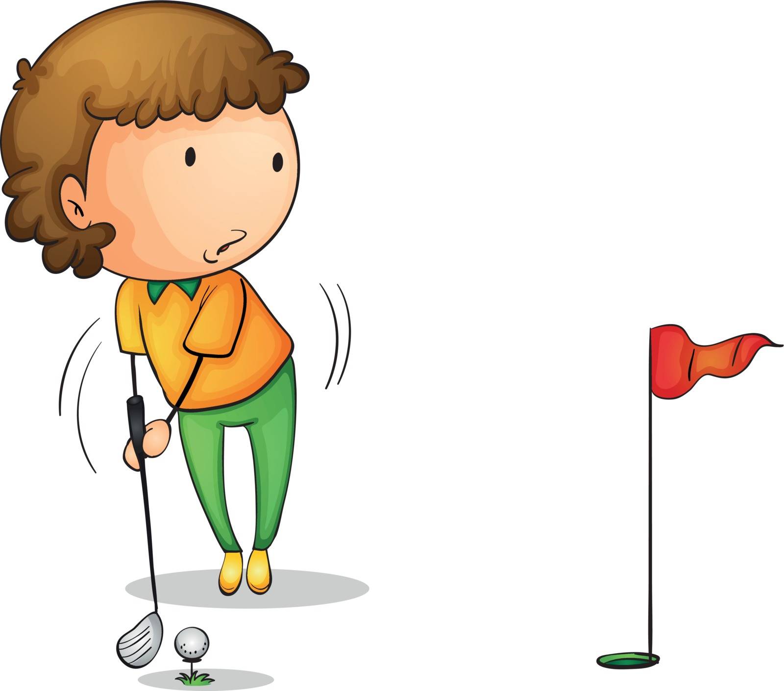 Illustration of a young golfer