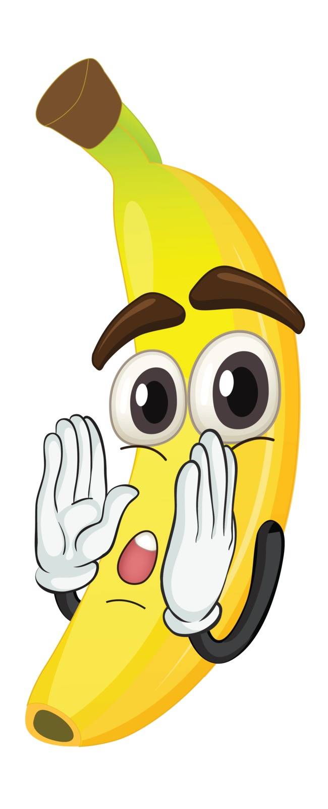 illustration of a banana on a white background