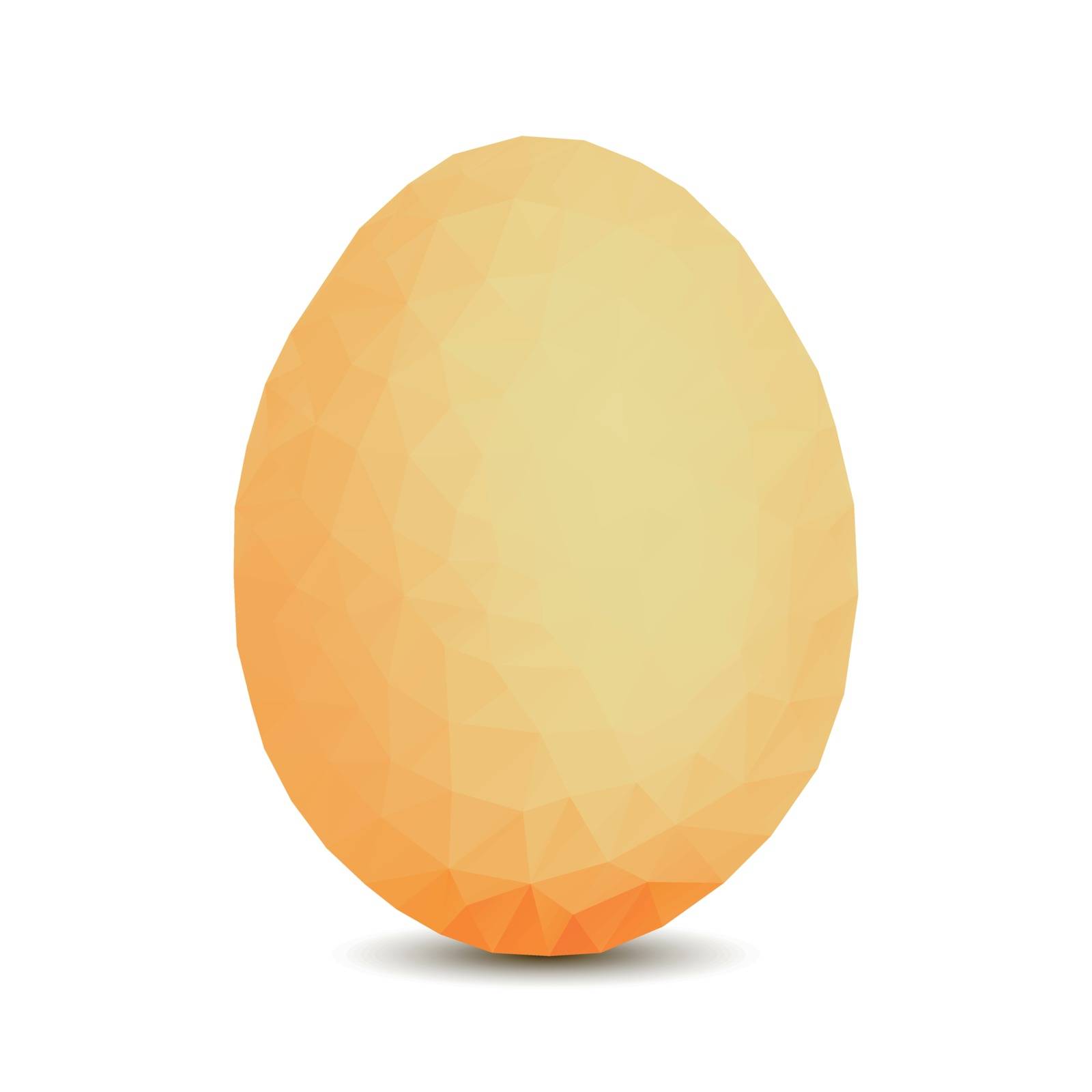 Isolated brown egg in stained-glass style on white background