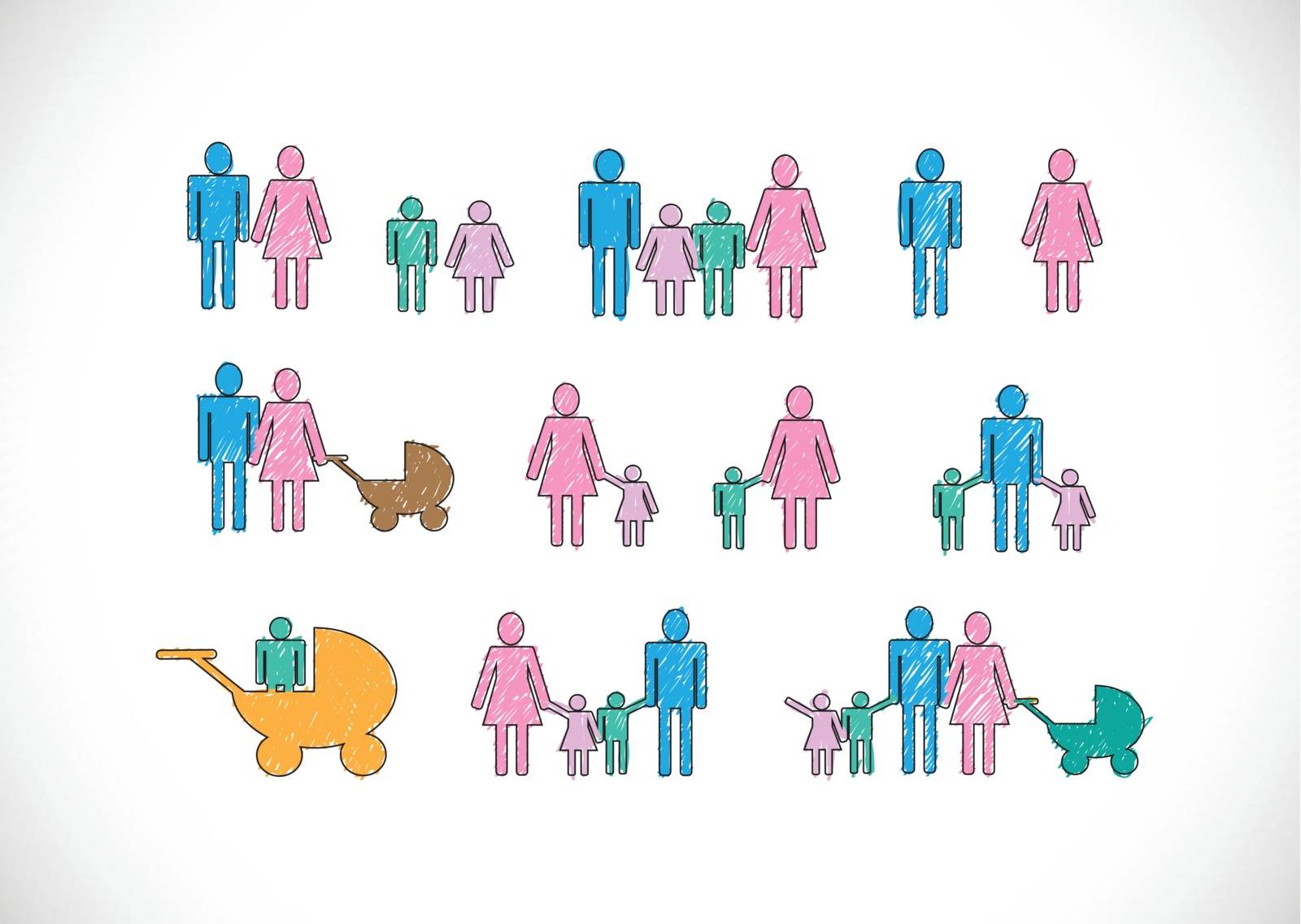 People Family icon Pictogram People