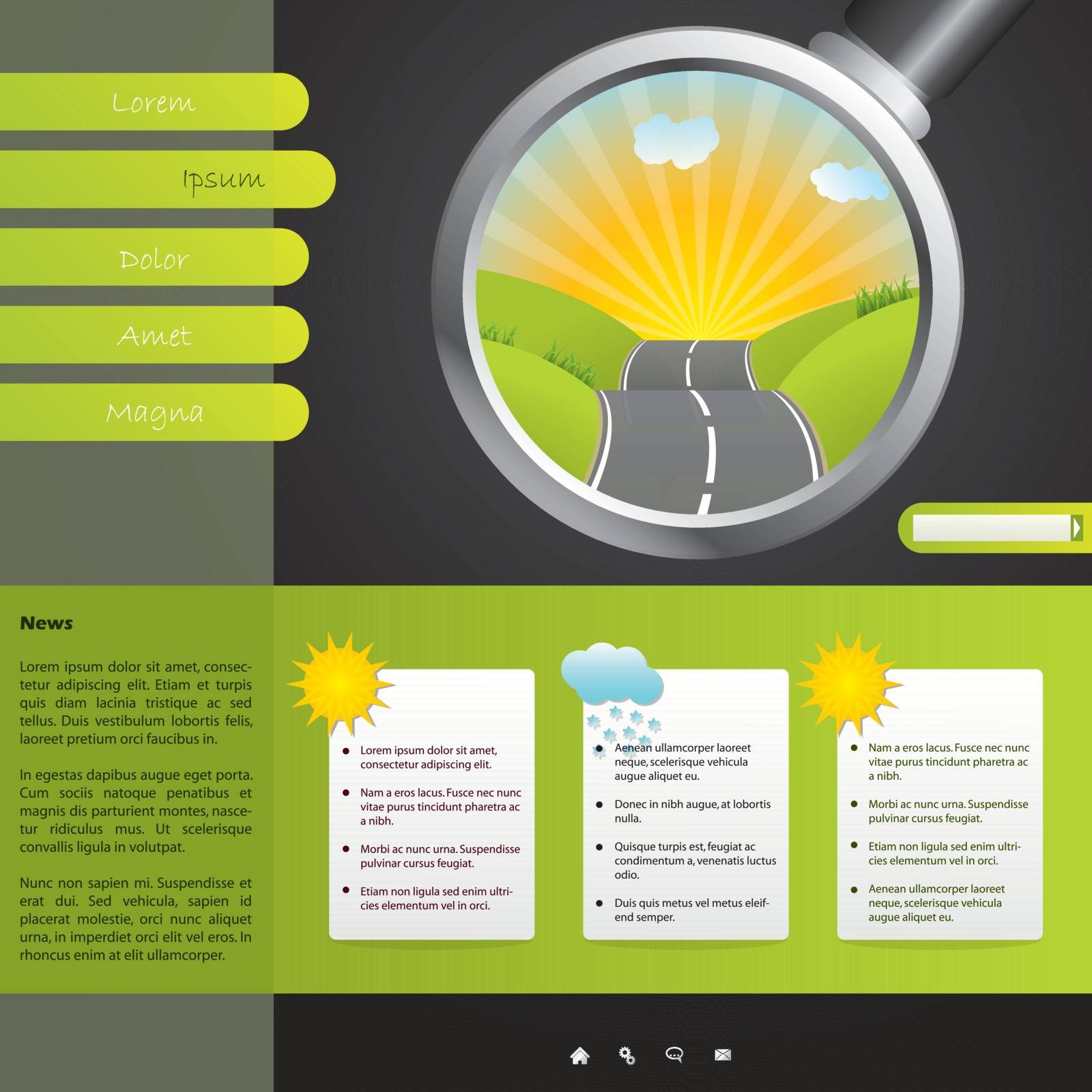 Touristic website design with weather forecast by vipervxw