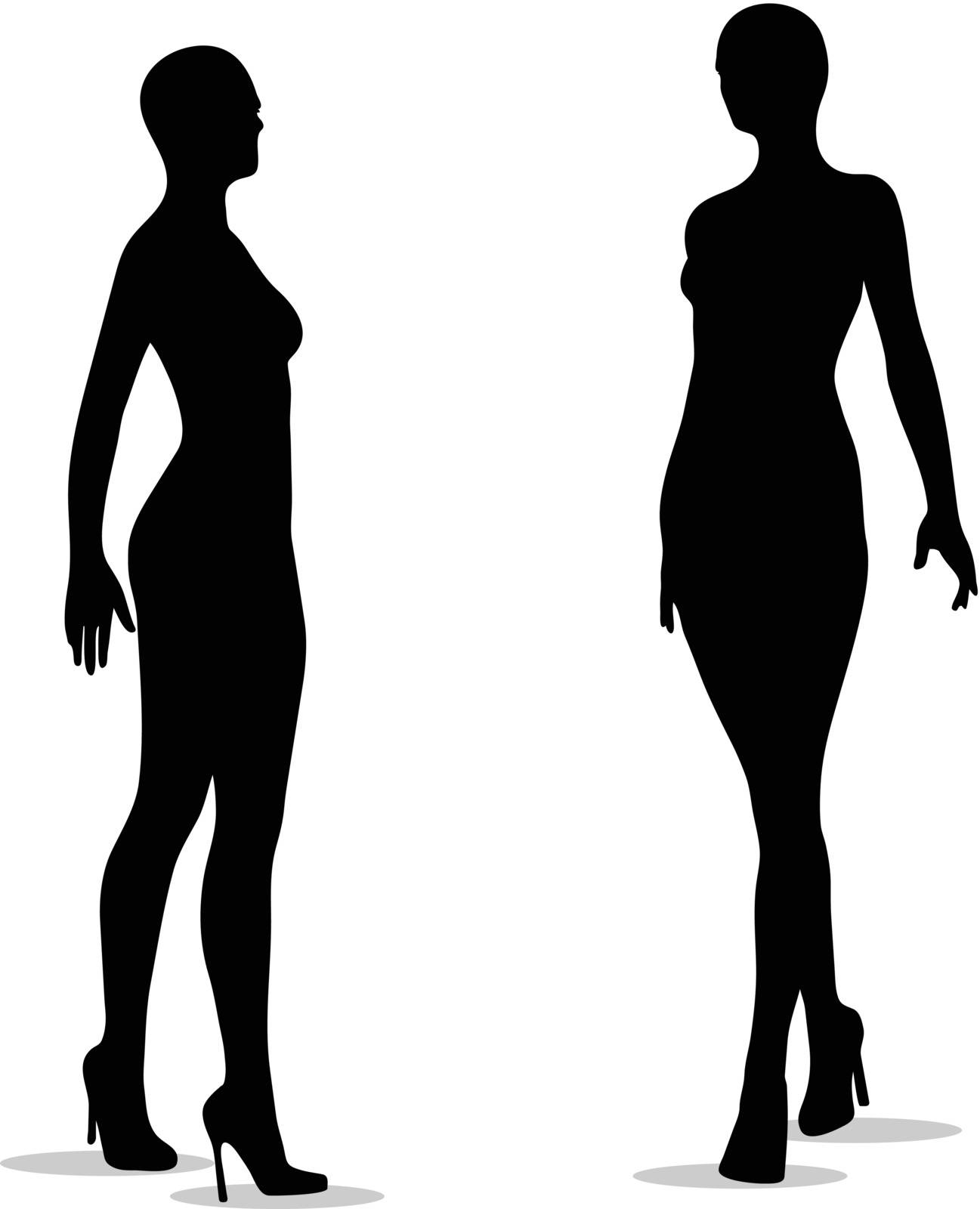 EPS 10 Vector Illustration of female legs with high heels