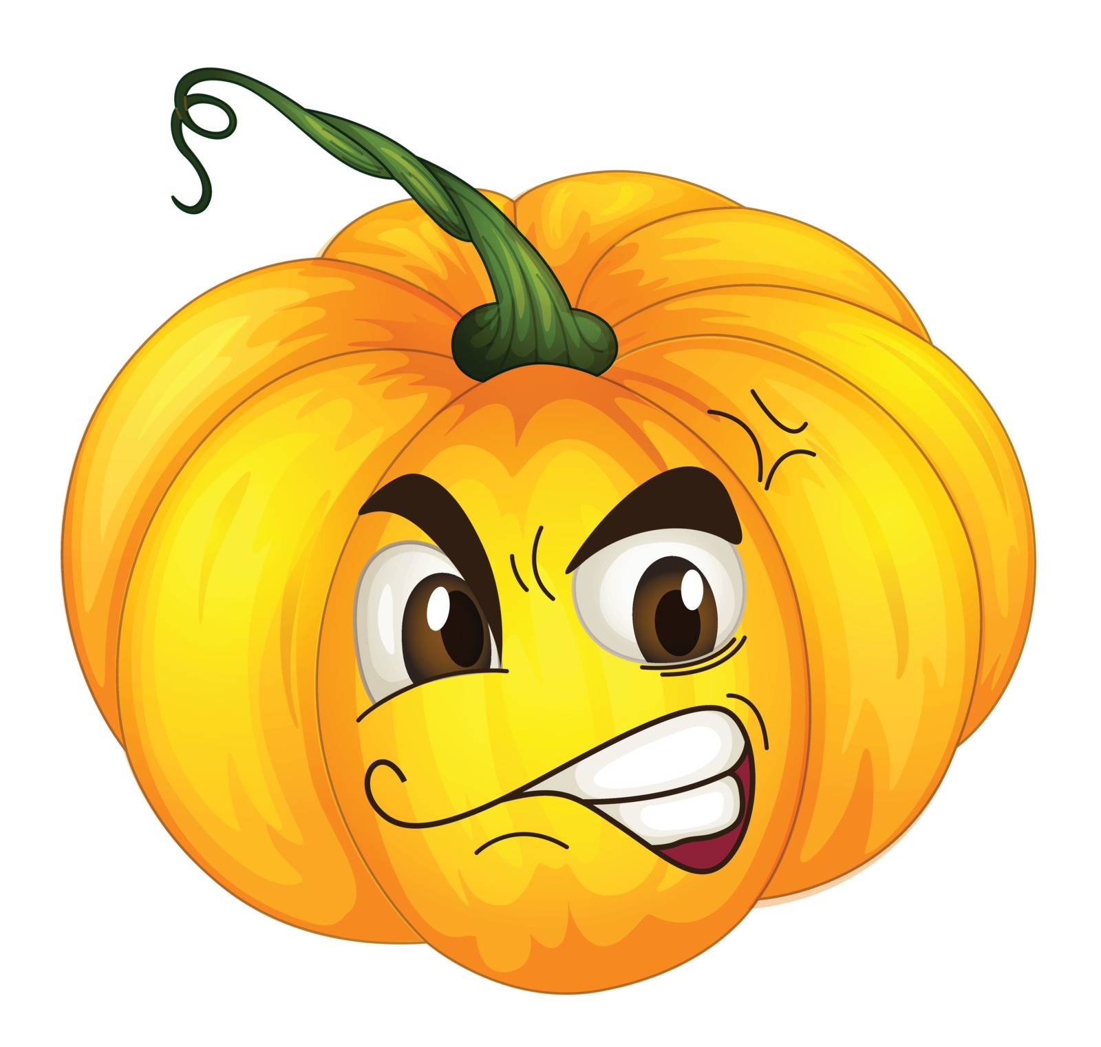 Illustration of an angry pumpkin
