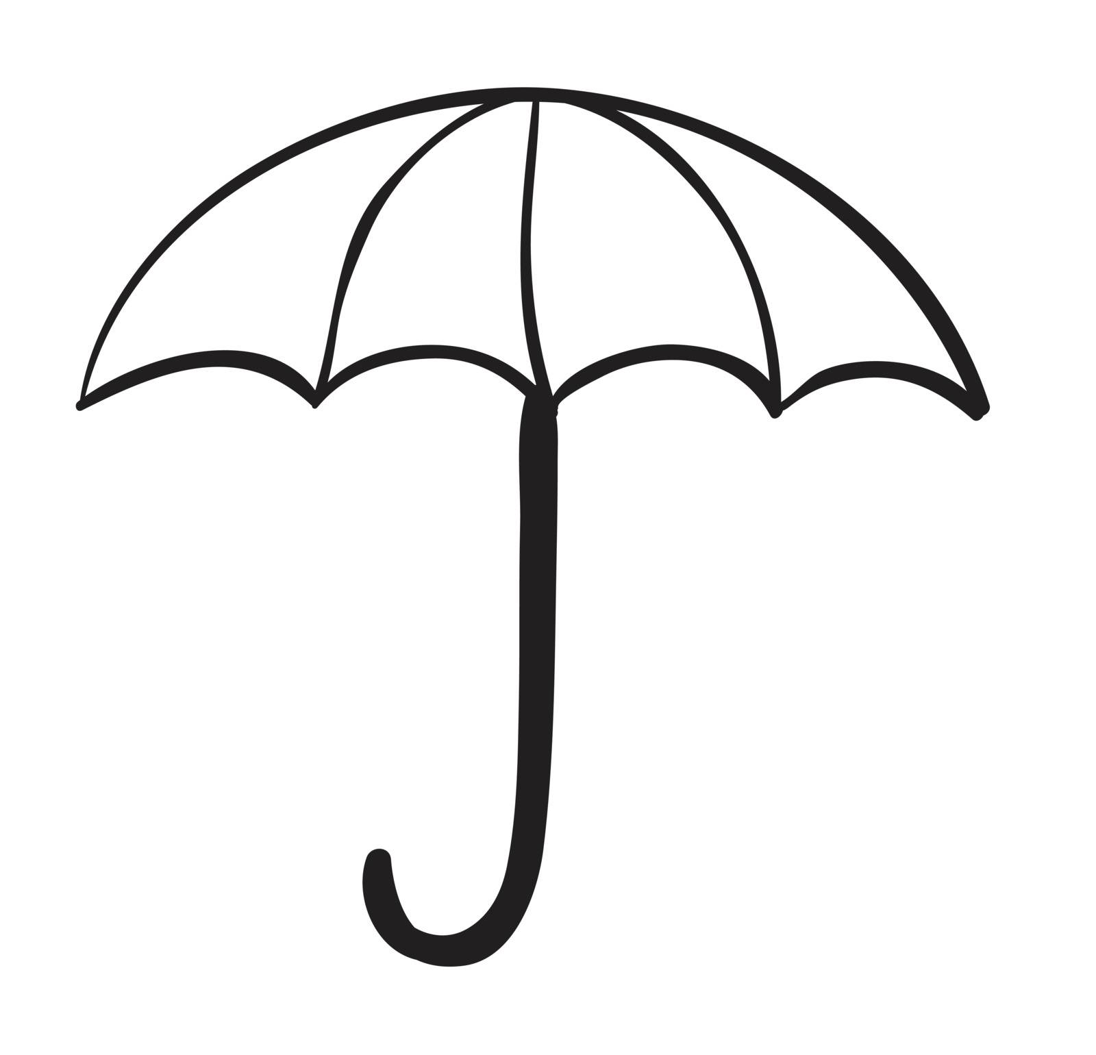 illustration of an umbrella on a white background