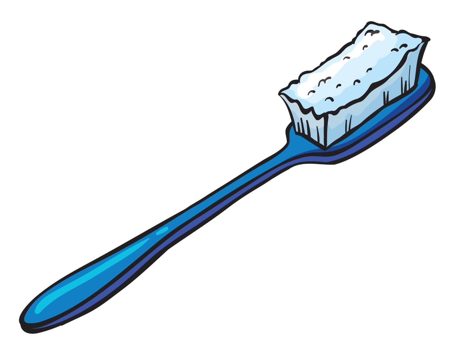 Illustration of a blue toothbrush on a white background