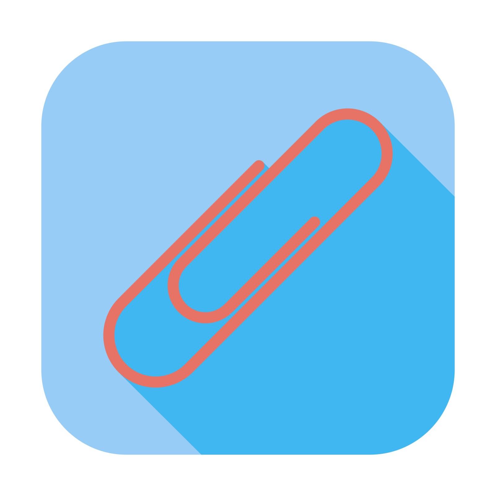 Clip. Single flat color icon. Vector illustration.