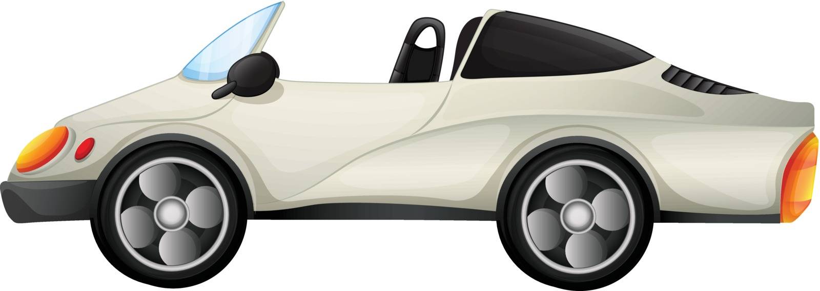 Illustration of an elegant sports car on a white background