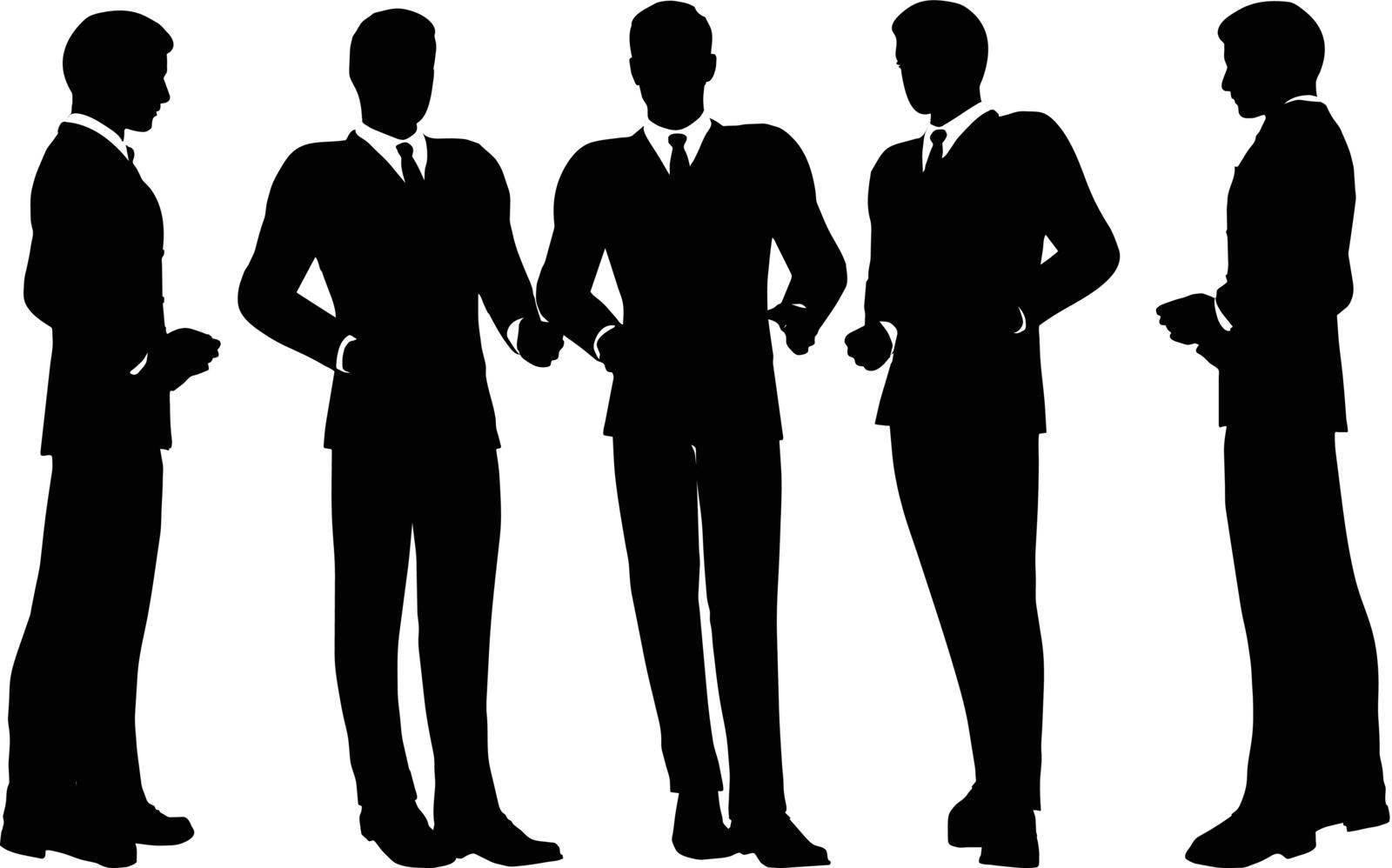 business people standing silhouette by Istanbul2009