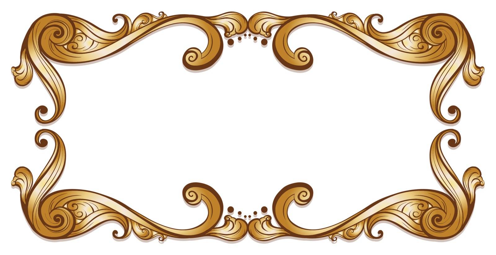 Illustration of a bold brown border on a white background
